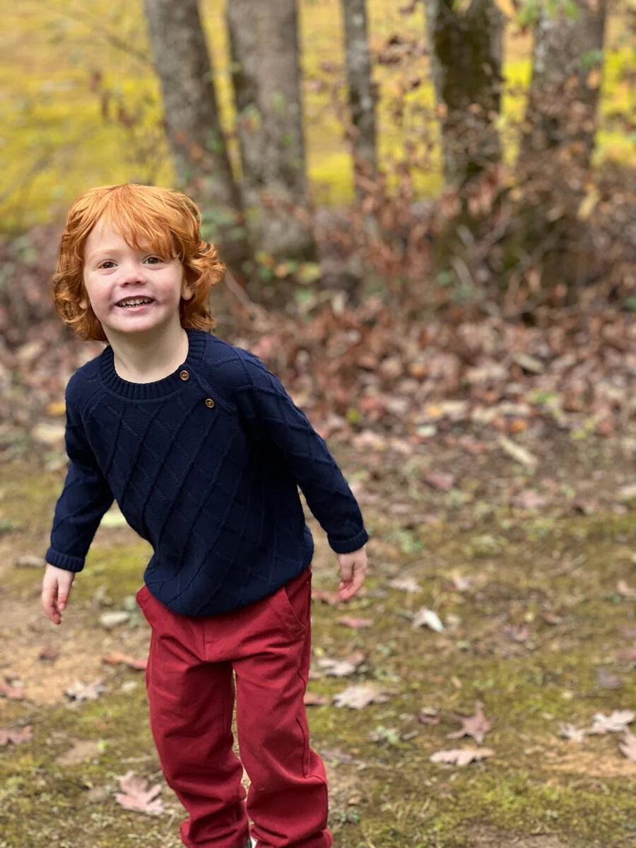 Jay Twill Pants – Burgundy