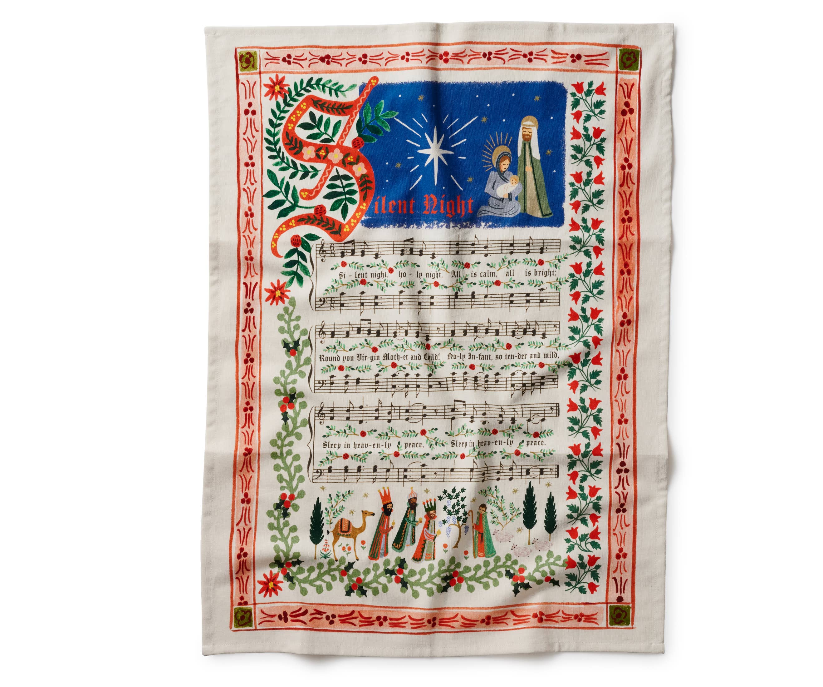 Christmas Carols Tea Towel