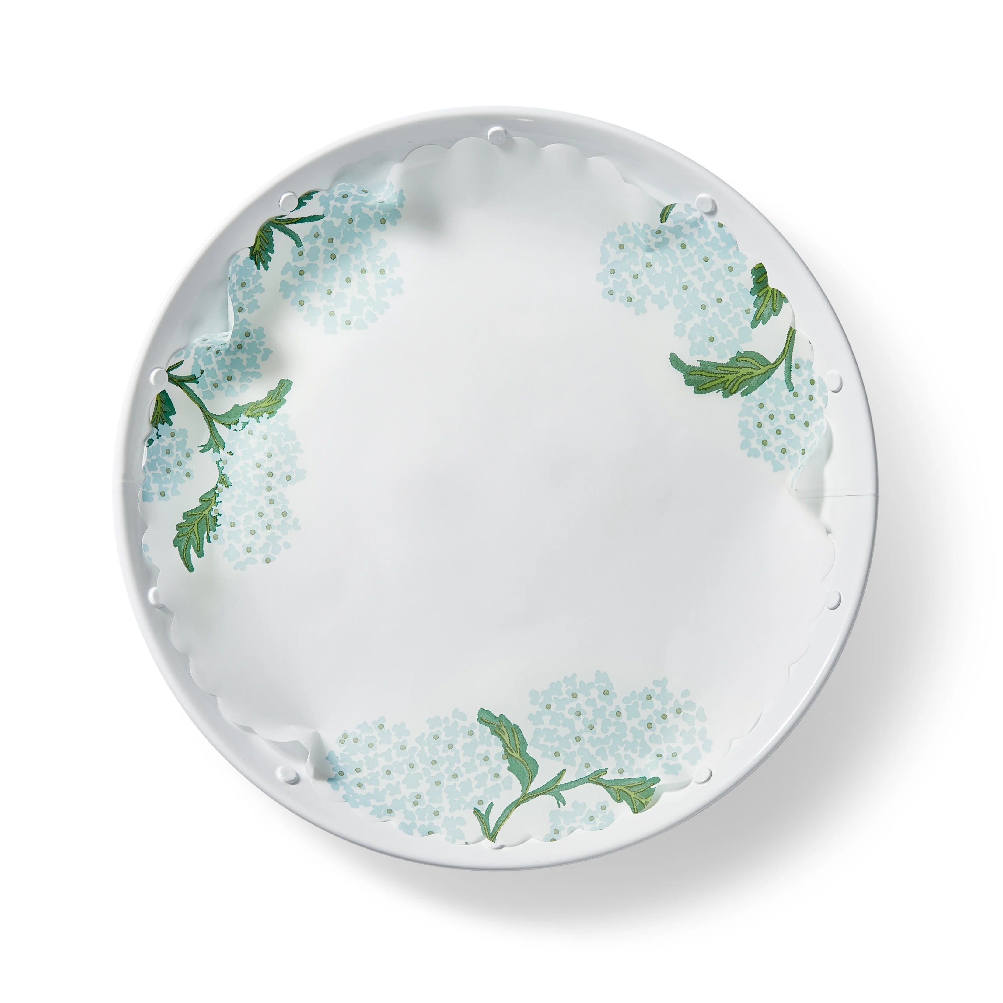 "Garden Party" Hydrangea flat plate liners