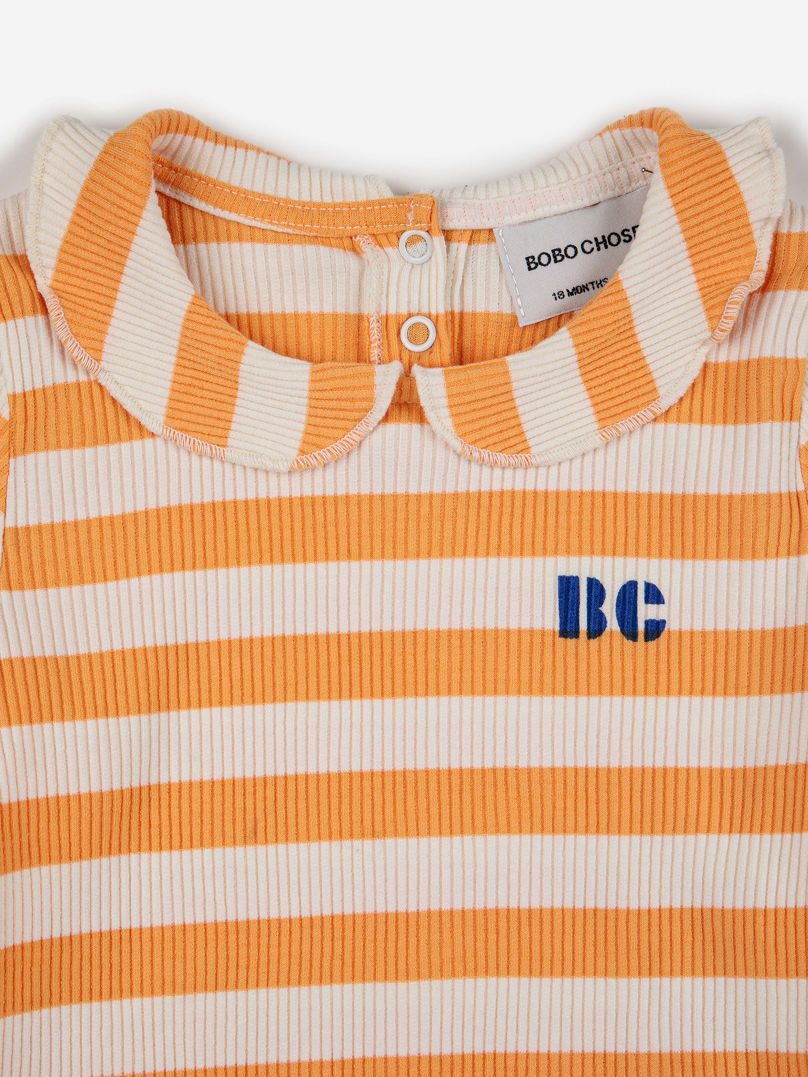 BABY YELLOW STRIPES RIBBED BLOUSE