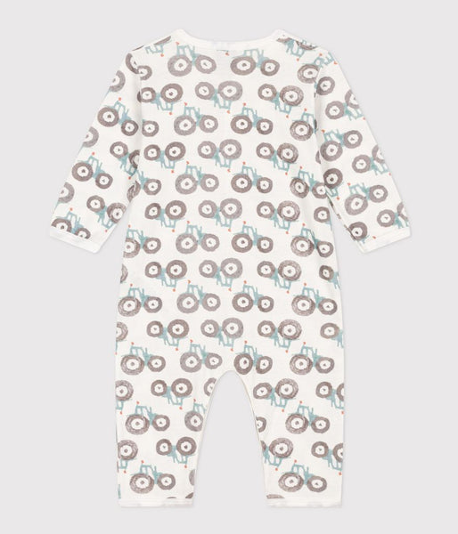 Petit Bateau - Boys Ivory & Red Organic Cotton Pyjamas