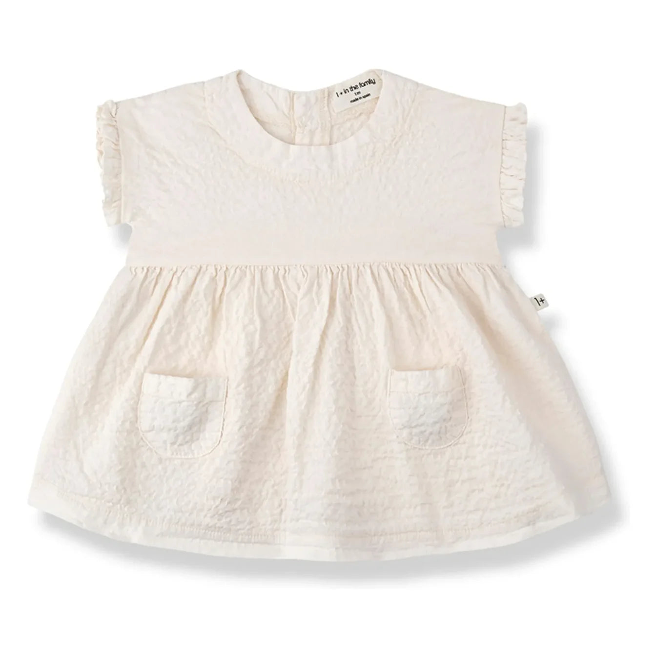 Troya Seersucker Dress | Ecru