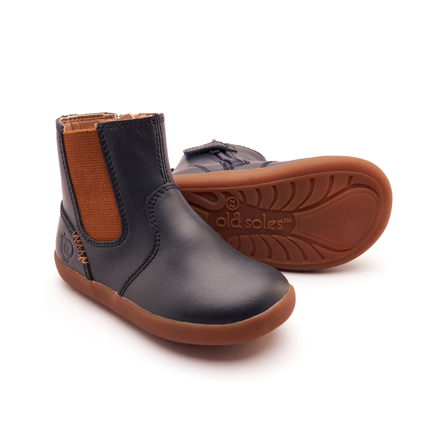 OLD SOLES BOY'S AND GIRL'S ZIGGY BOOT BOOTS - NAVY