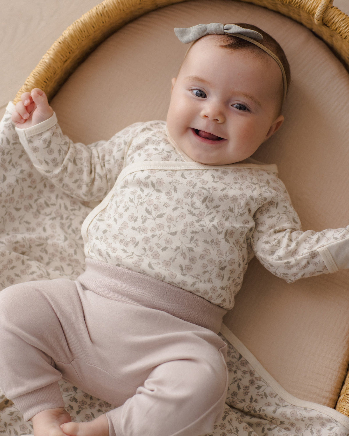 Side Snap Bodysuit + Pant Set Floret