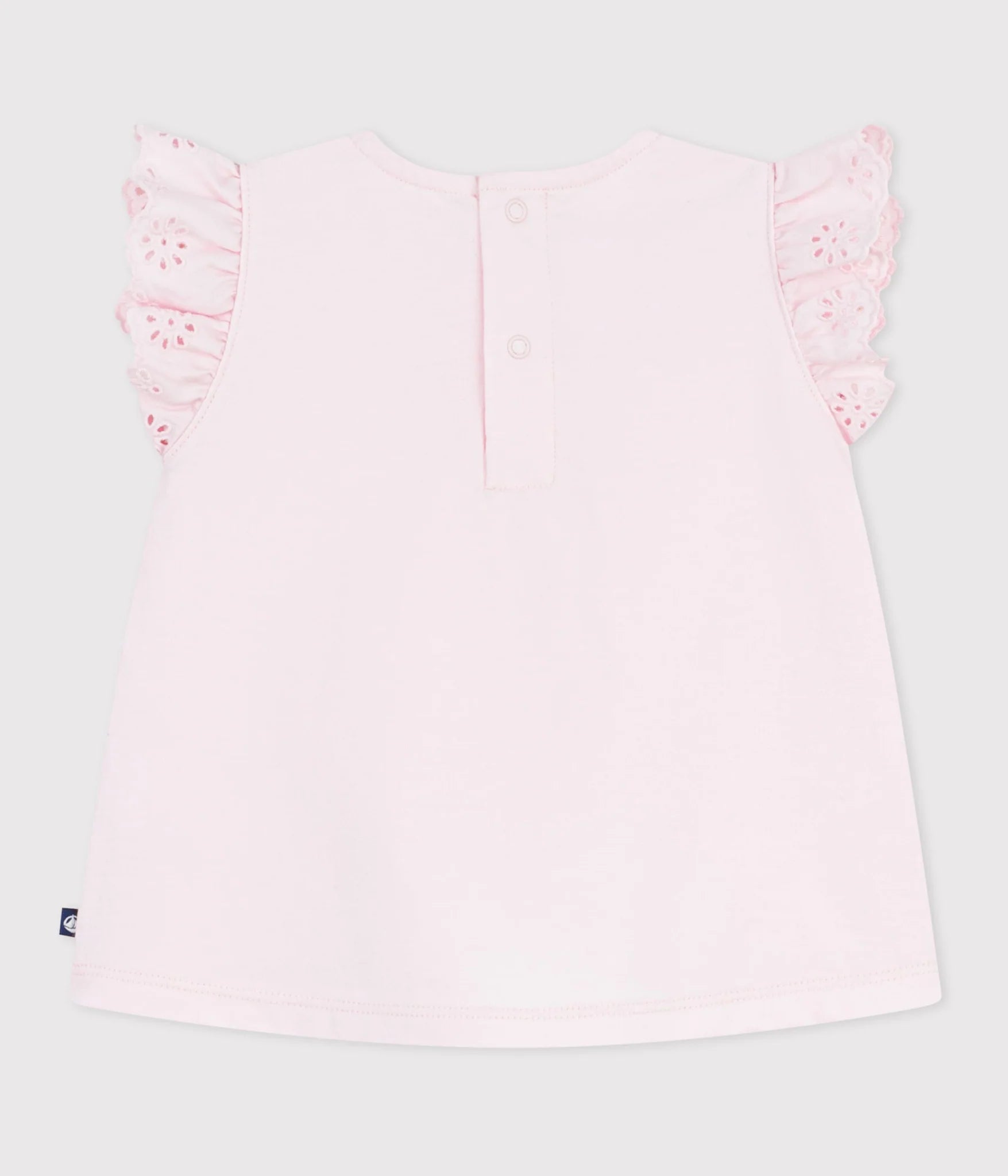 Baby girl ss tee with ruffle sleeves
