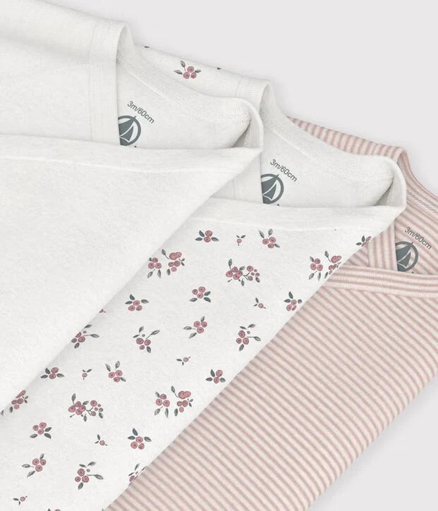 Girl 3 Pack Long Sleeve Crossover Bodysuits
