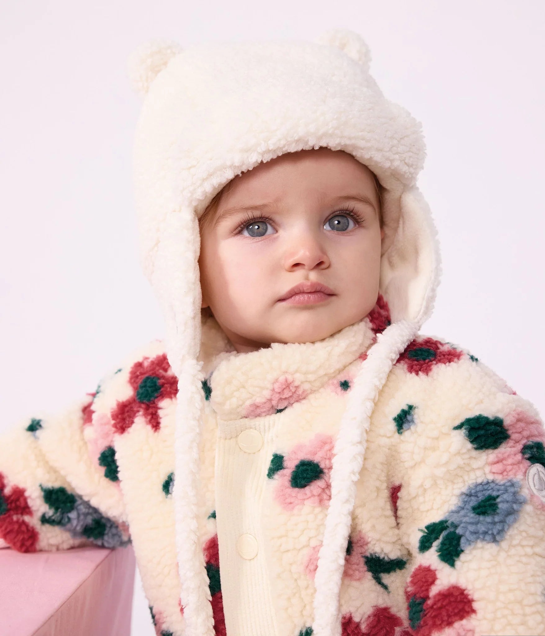 Baby Girl Sherpa Floral Jacket