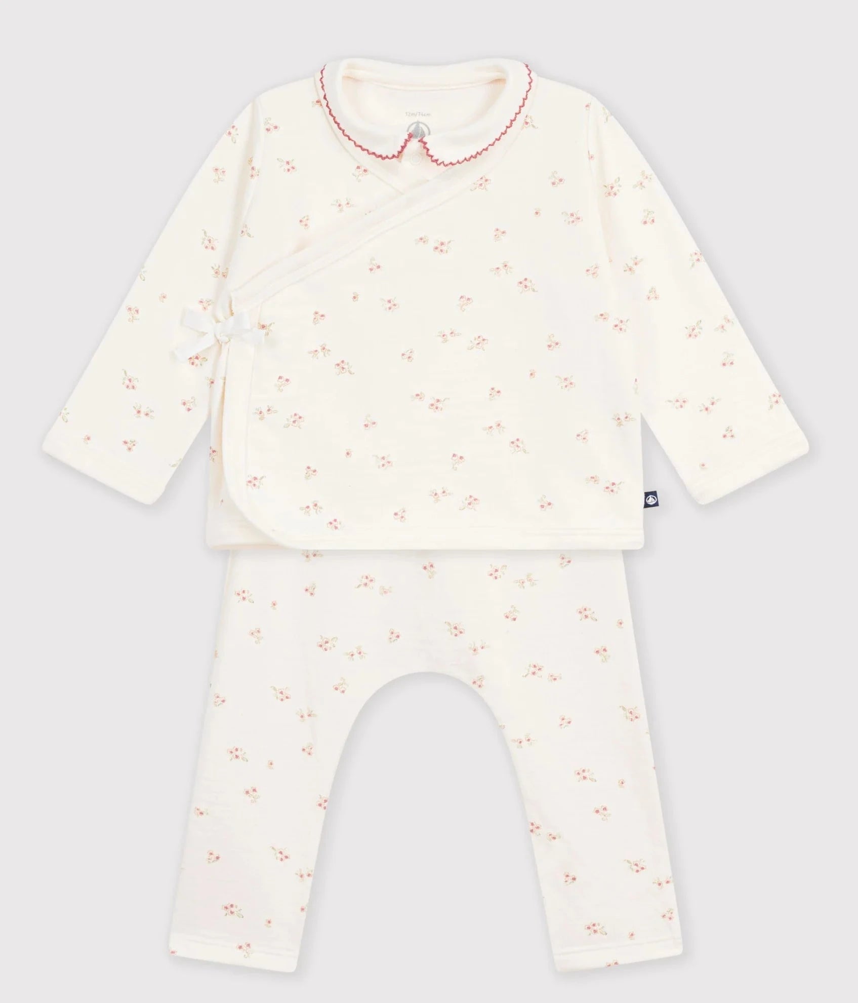 3-Piece Floral Cardigan, Bodysuit & Pants Set
