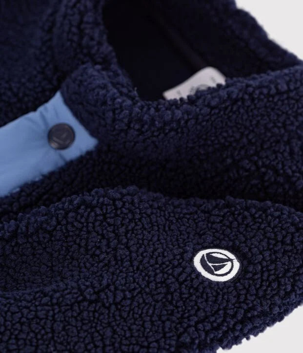 Navy Blue Sherpa Jacket