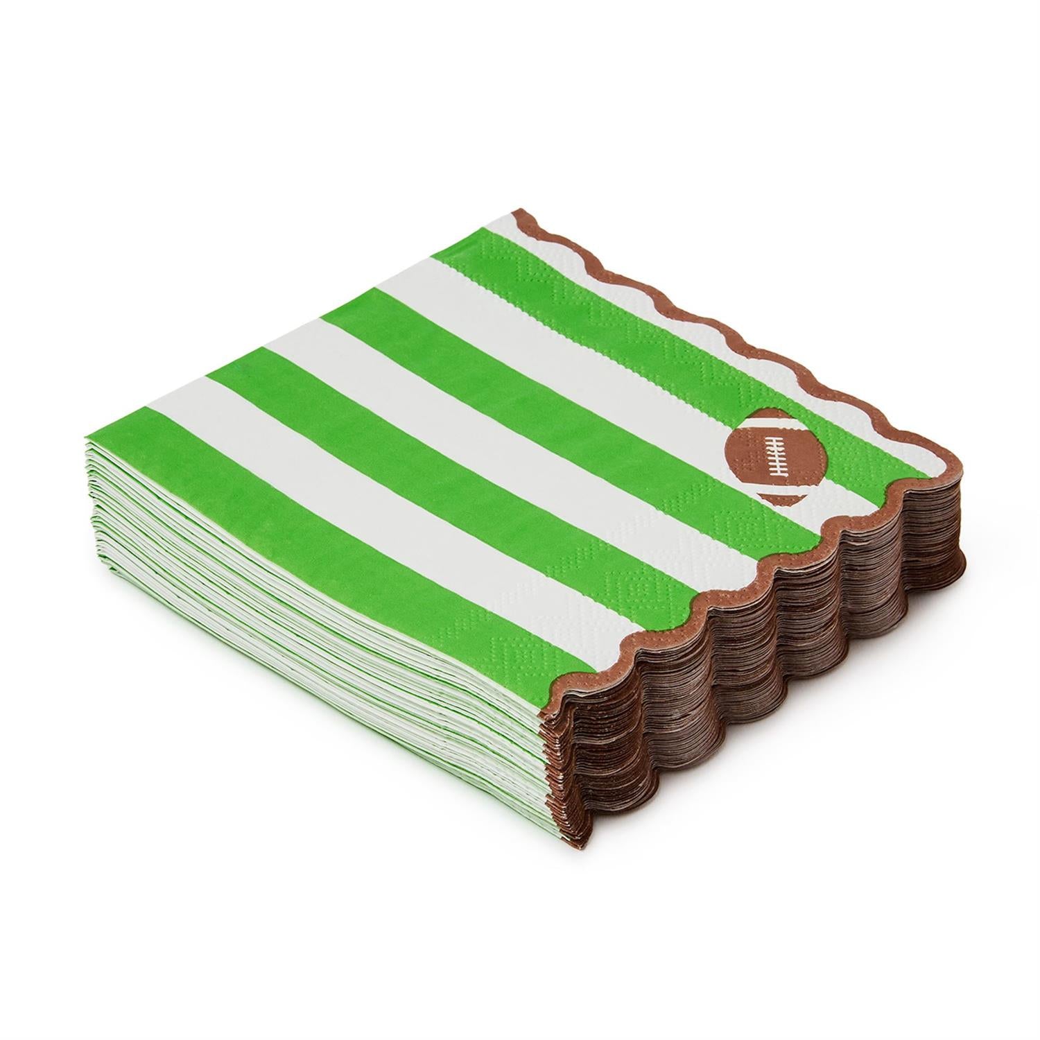Game Day Scalloped Edge Paper Napkin