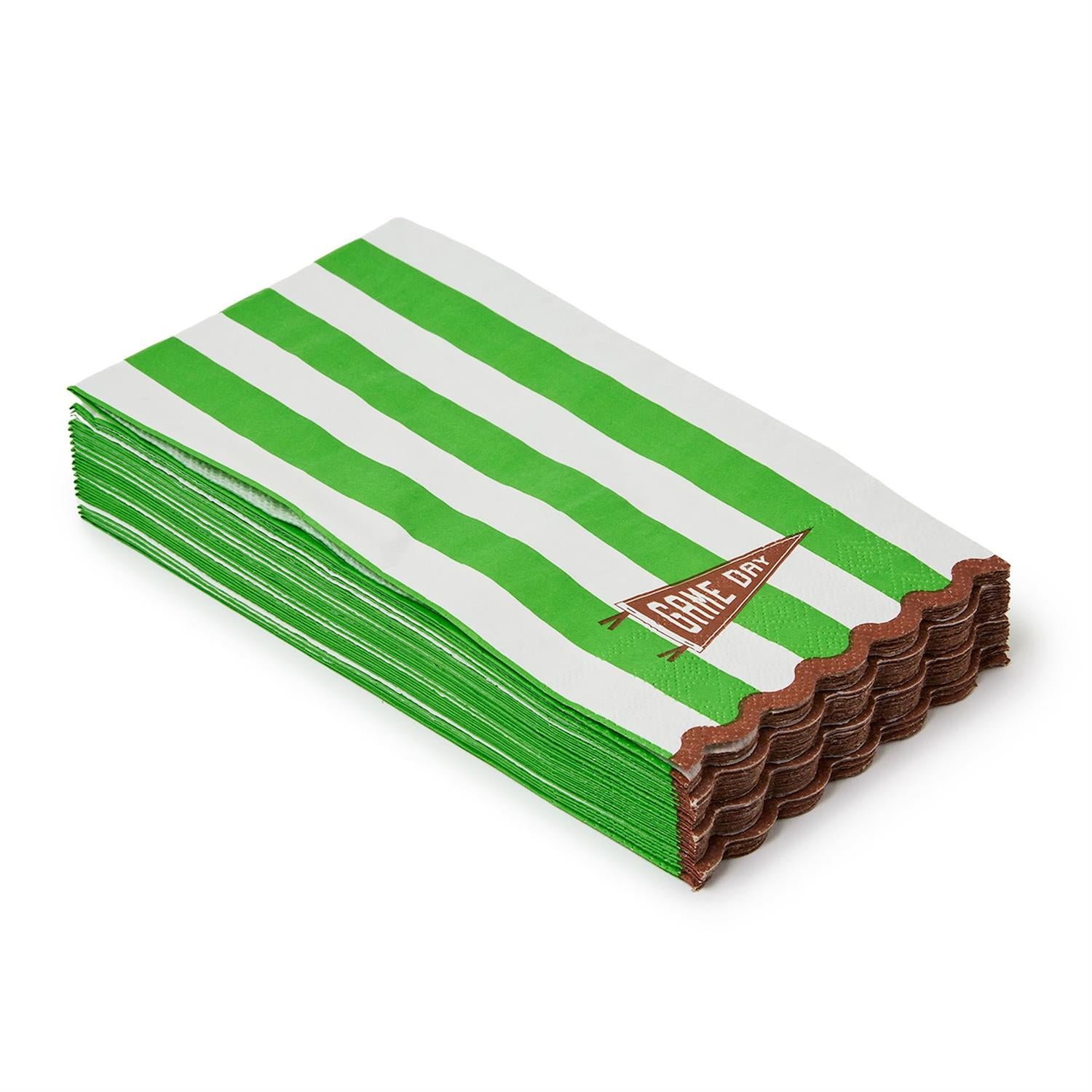 Game Day Scalloped Edge Paper Napkin