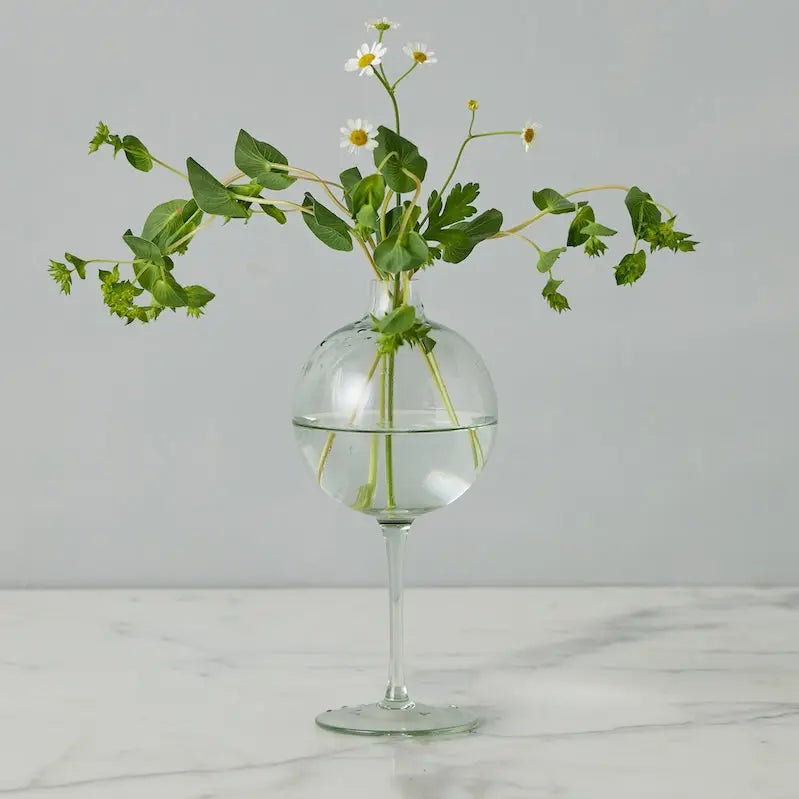 Clear Wine Glass Vase
