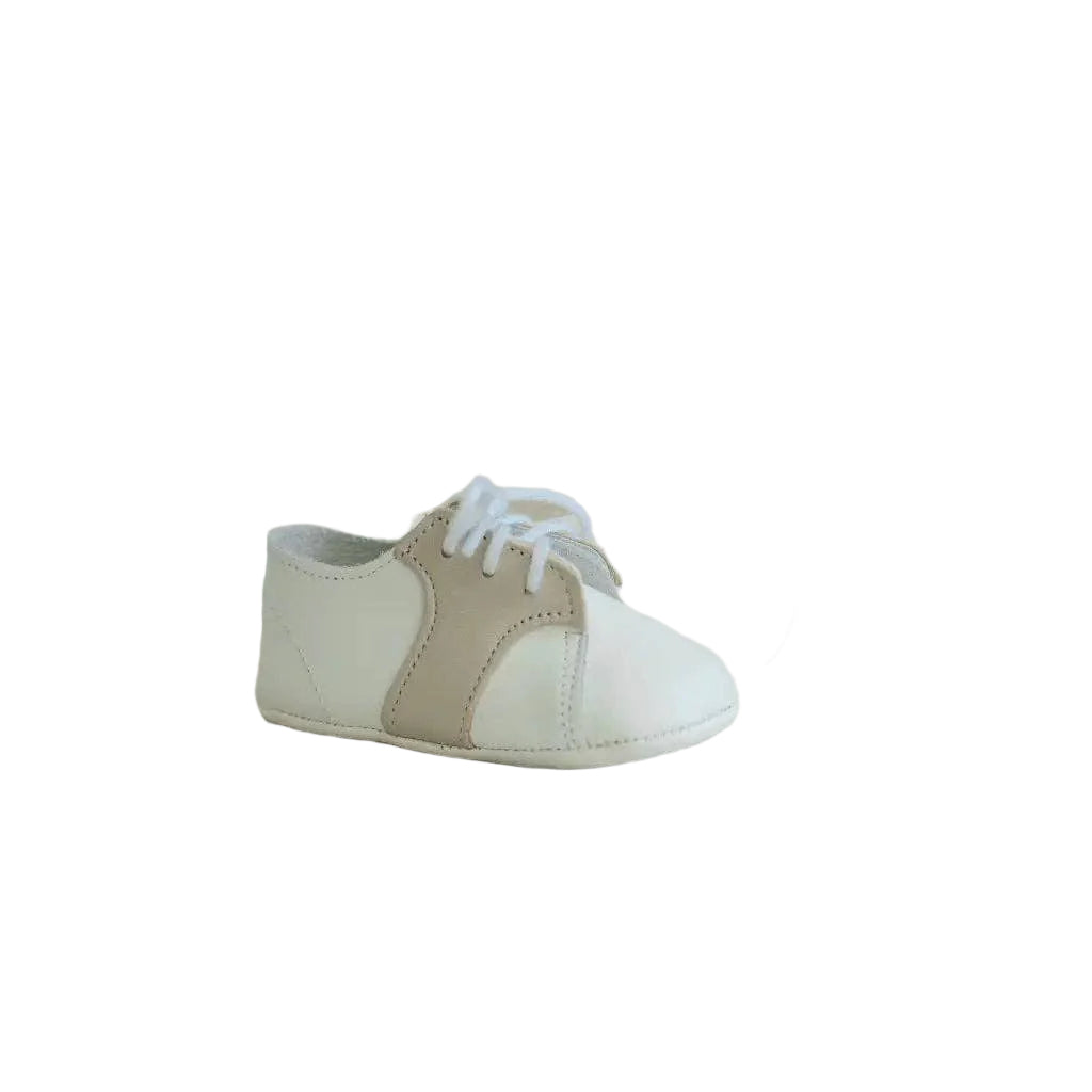 Soft Soled Saddle Shoe - White/Ecru