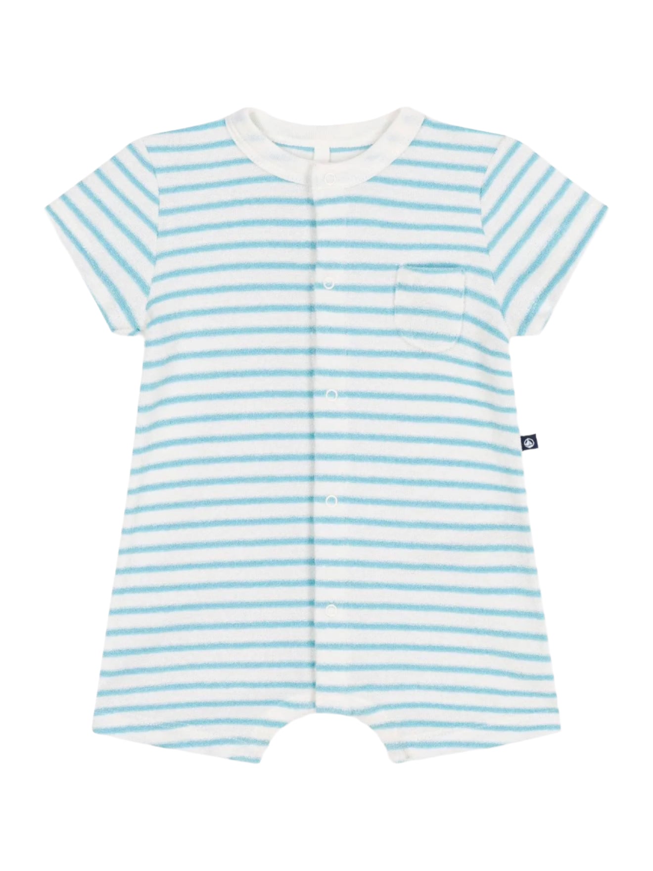 STRIPY COTTON TERRY PLAYSUIT