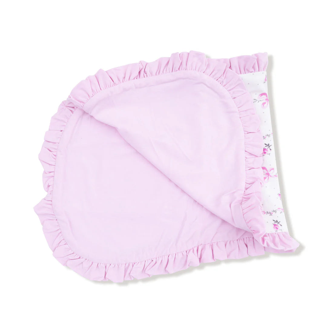 Ruffle Burp Cloth - Dainty Buds and Bows
