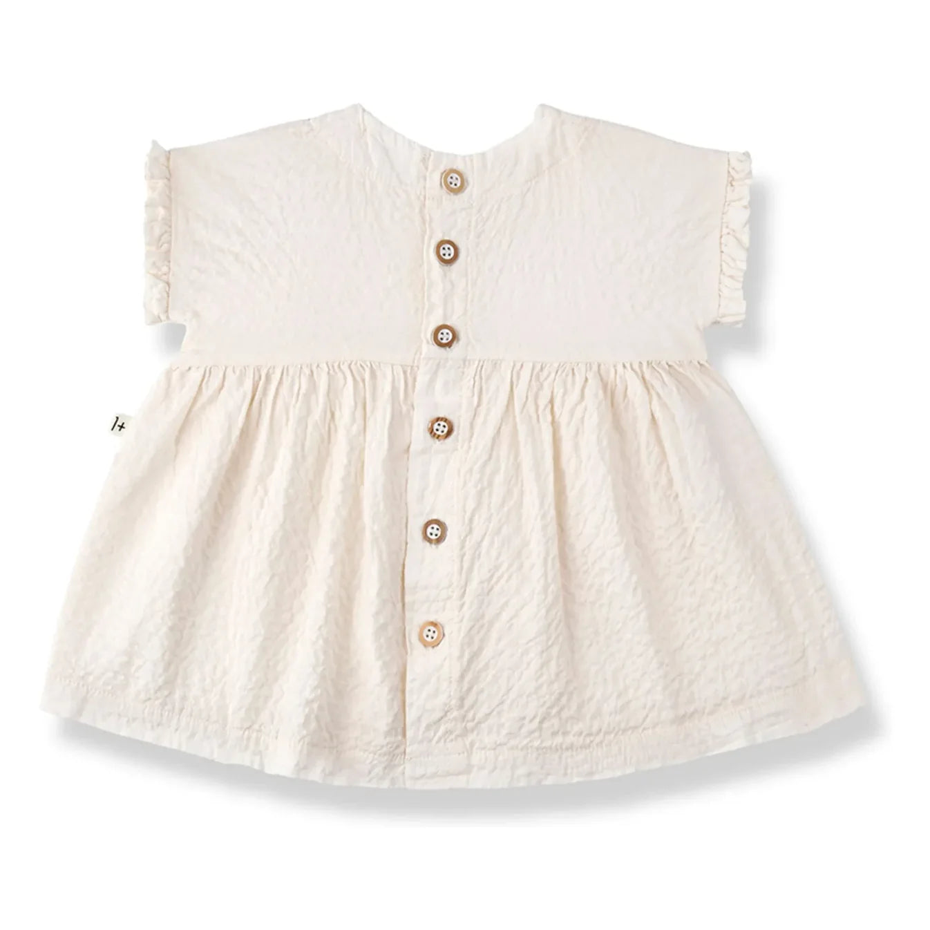 Troya Seersucker Dress | Ecru