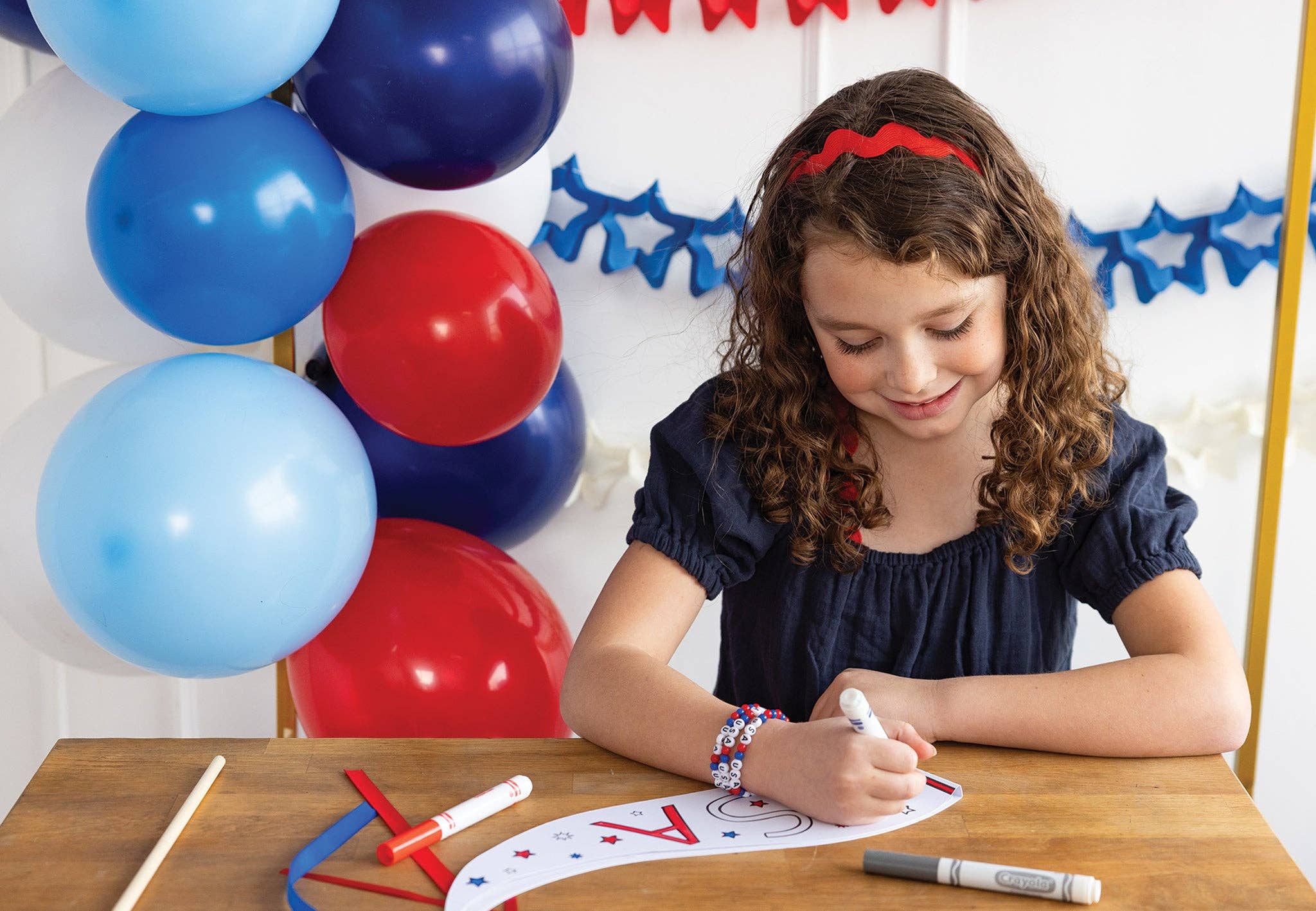 USA Coloring Pennant