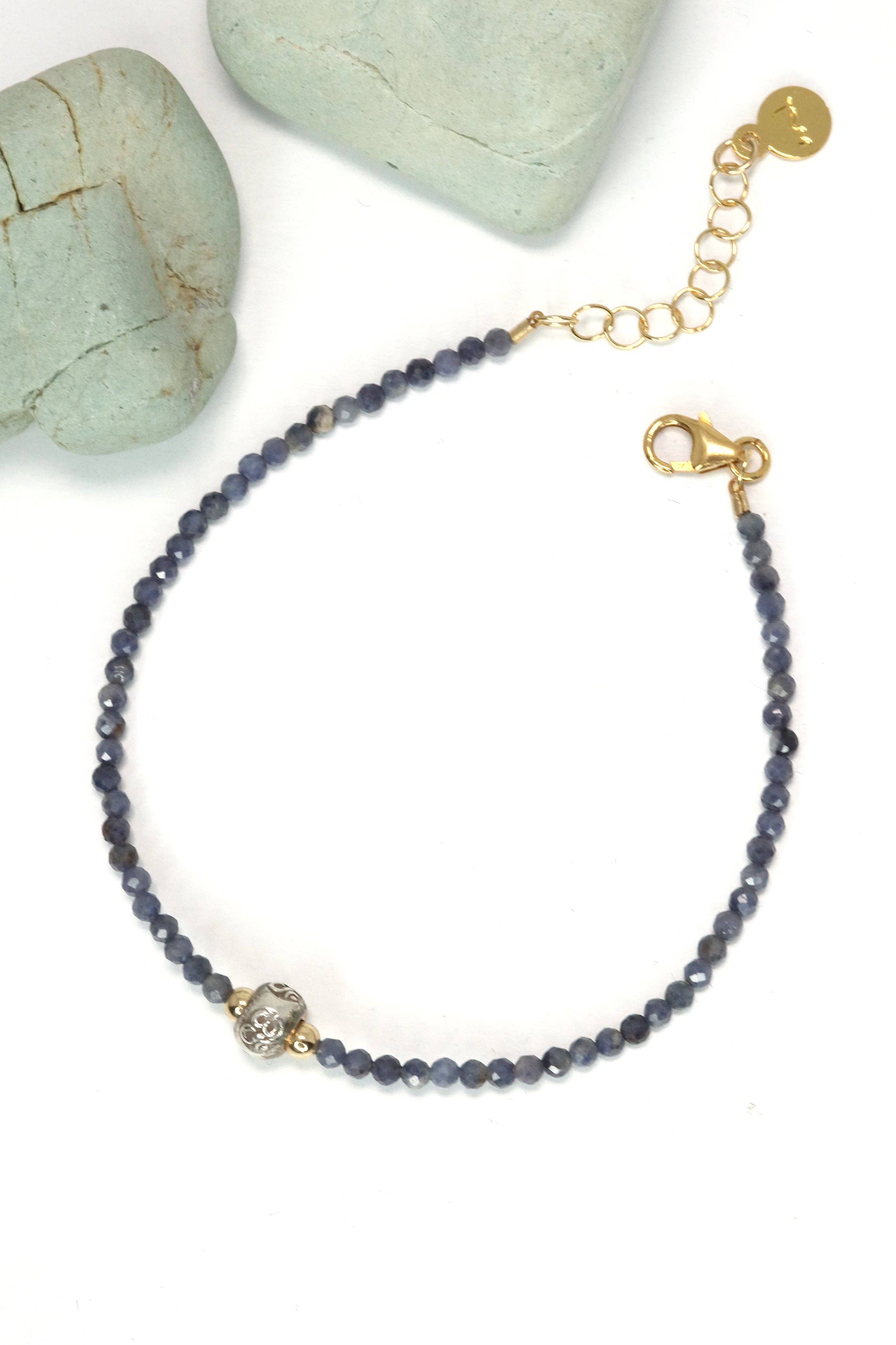 Sapphire Om Bracelet