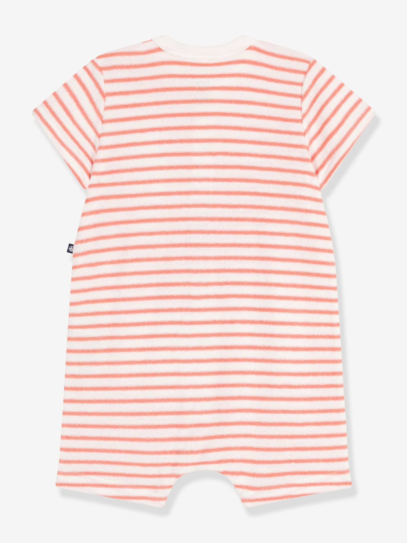STRIPY COTTON TERRY PLAYSUIT