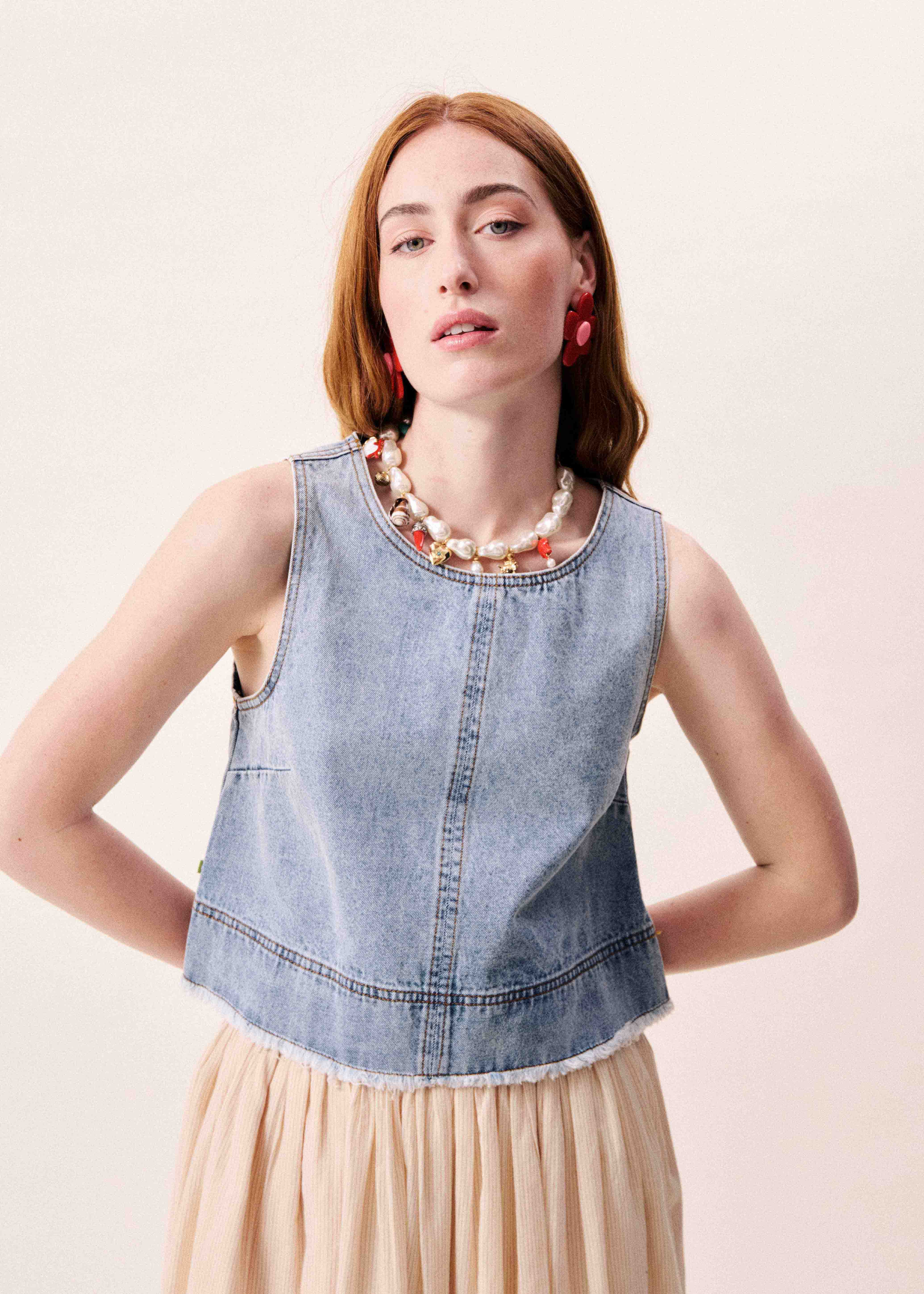 TOP AQUALINA BLUE DENIM