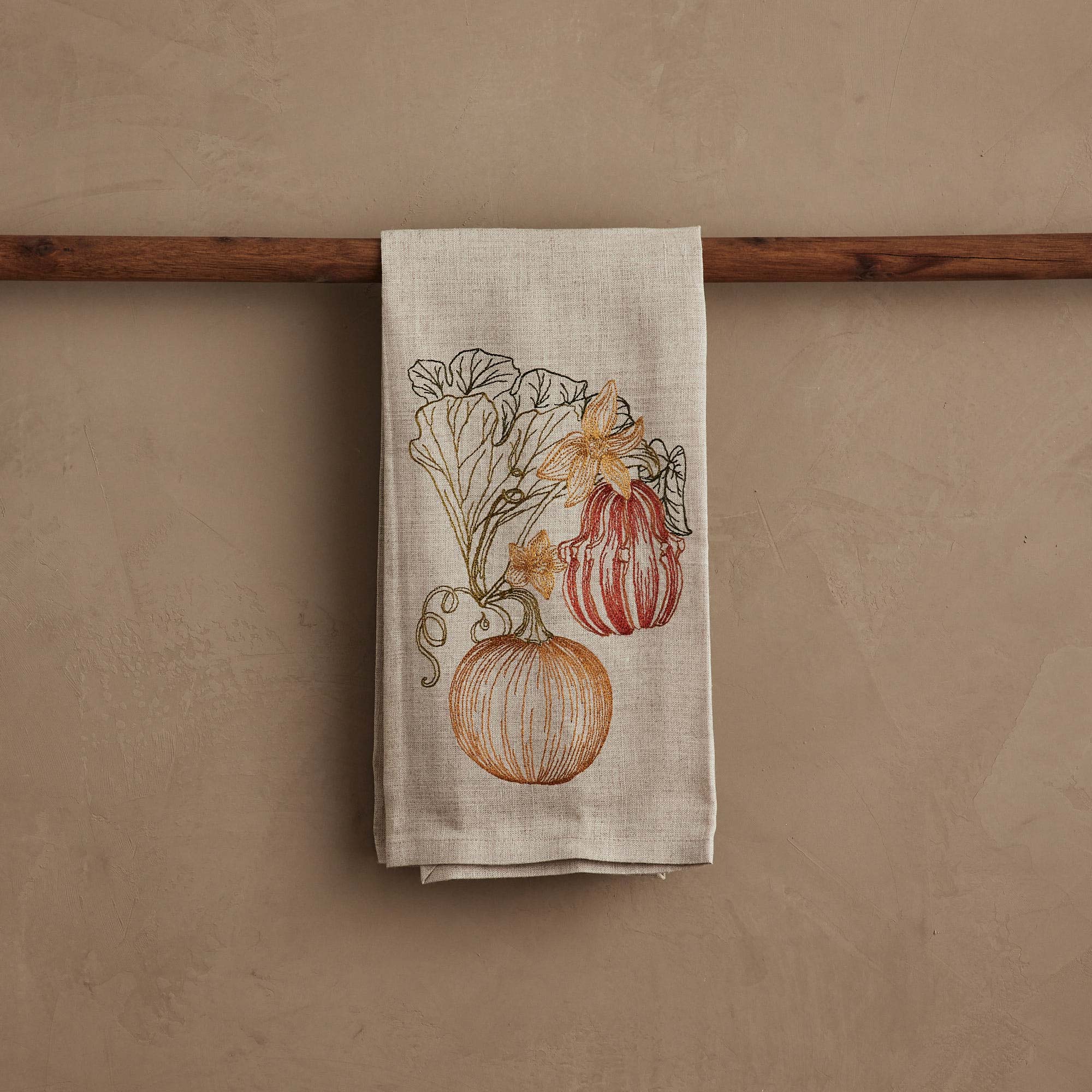 Autumn Mums Tea Towel