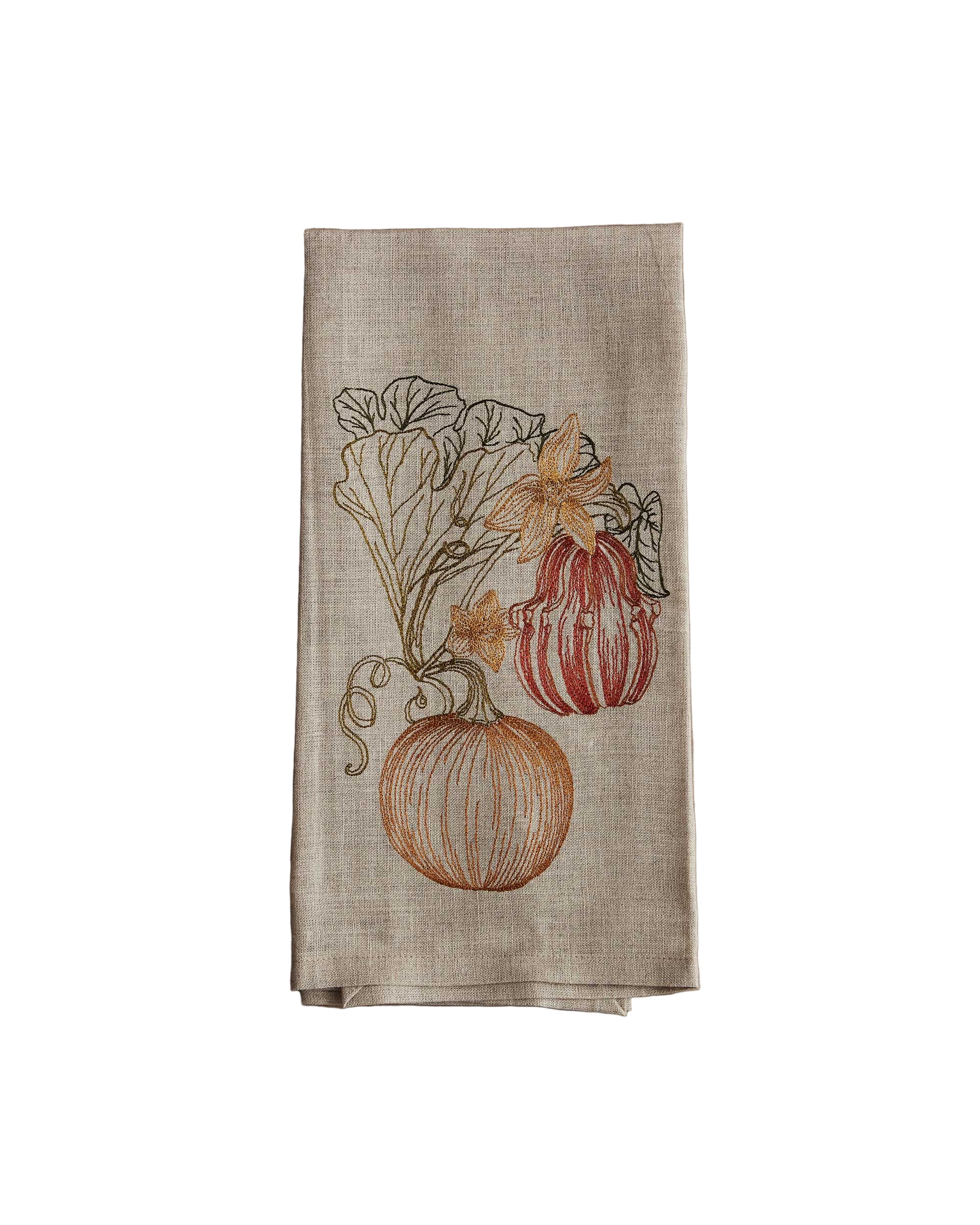 Autumn Mums Tea Towel
