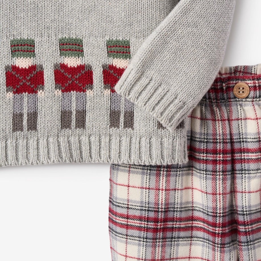 TOY SOLDIER SWEATER + LANGLEY TARTAN PANT SET