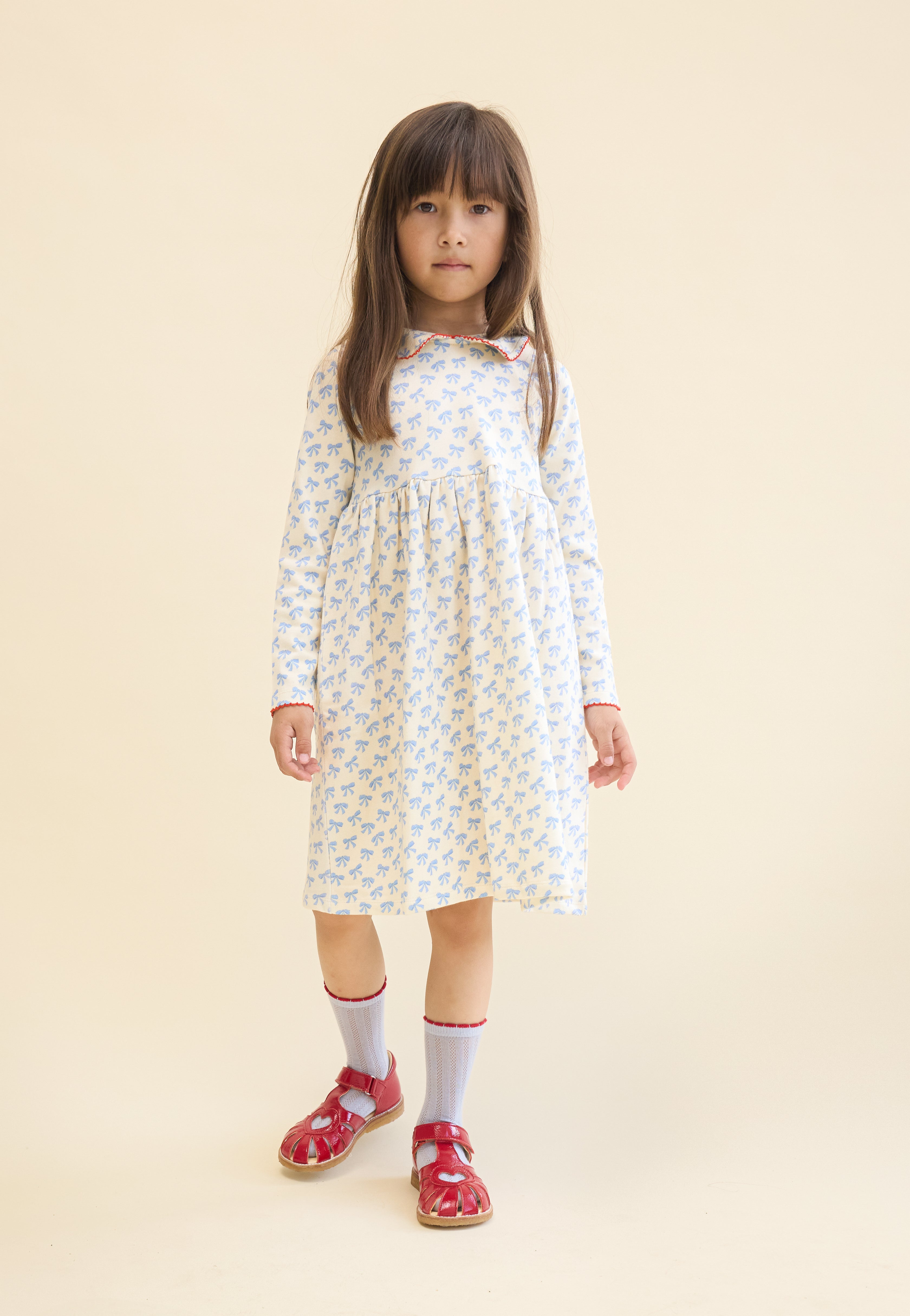 Ida Dress in Bright Blue Bow