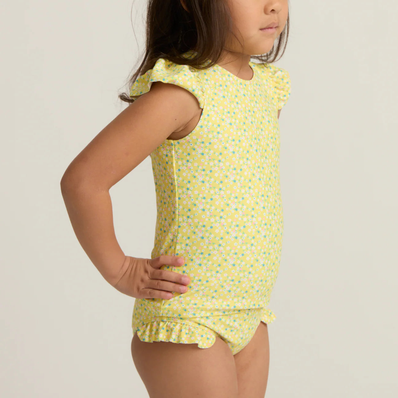 petite fleur cap sleeve rashguard set