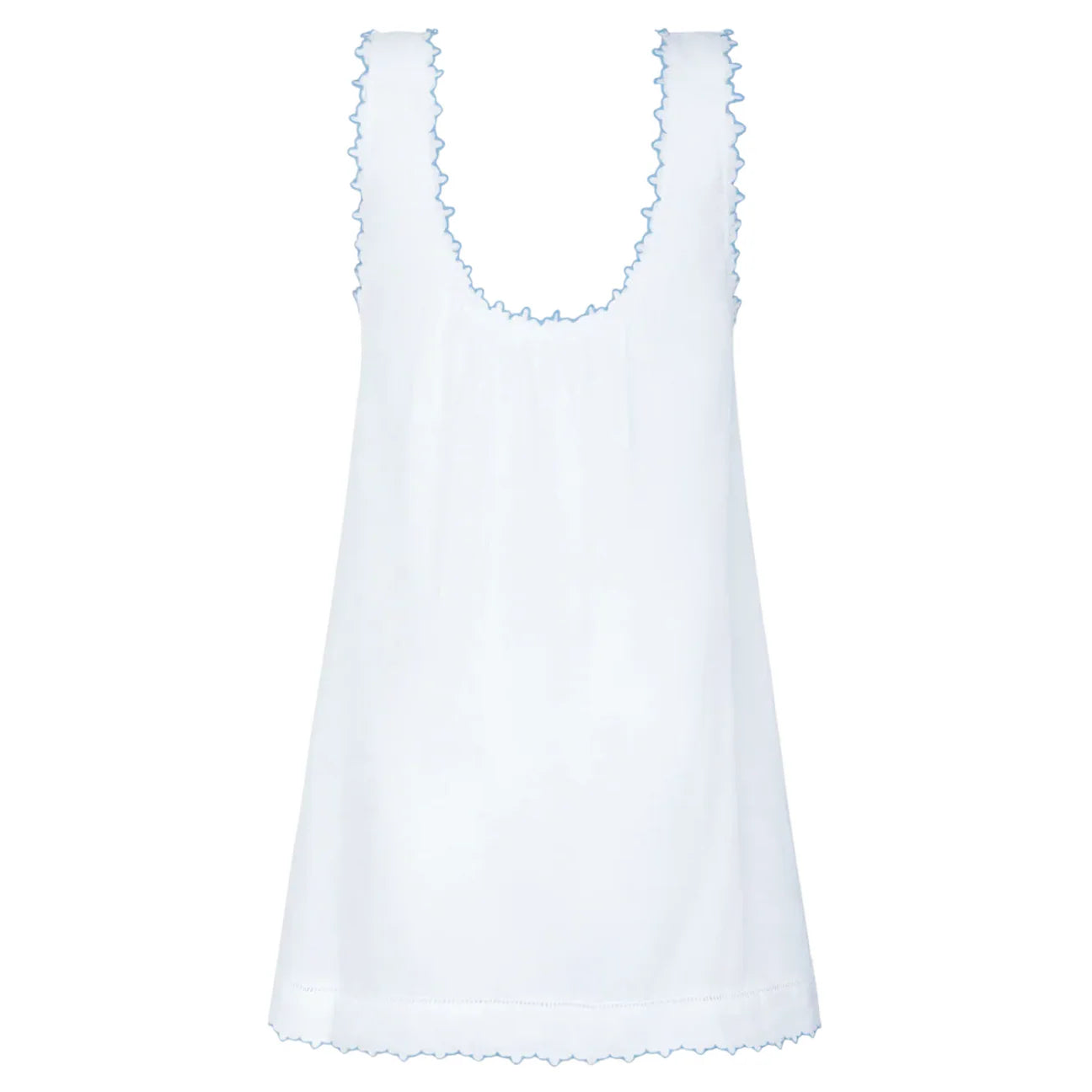 women's white scalloped button up dress