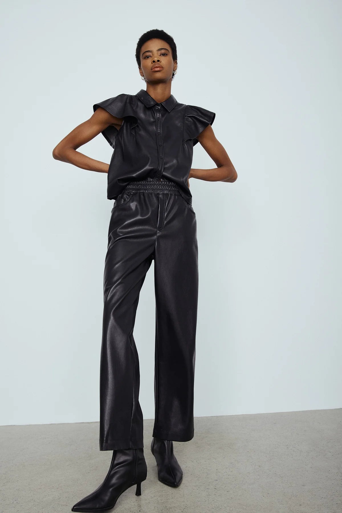 HARLOW FAUX LEATHER PANTS
