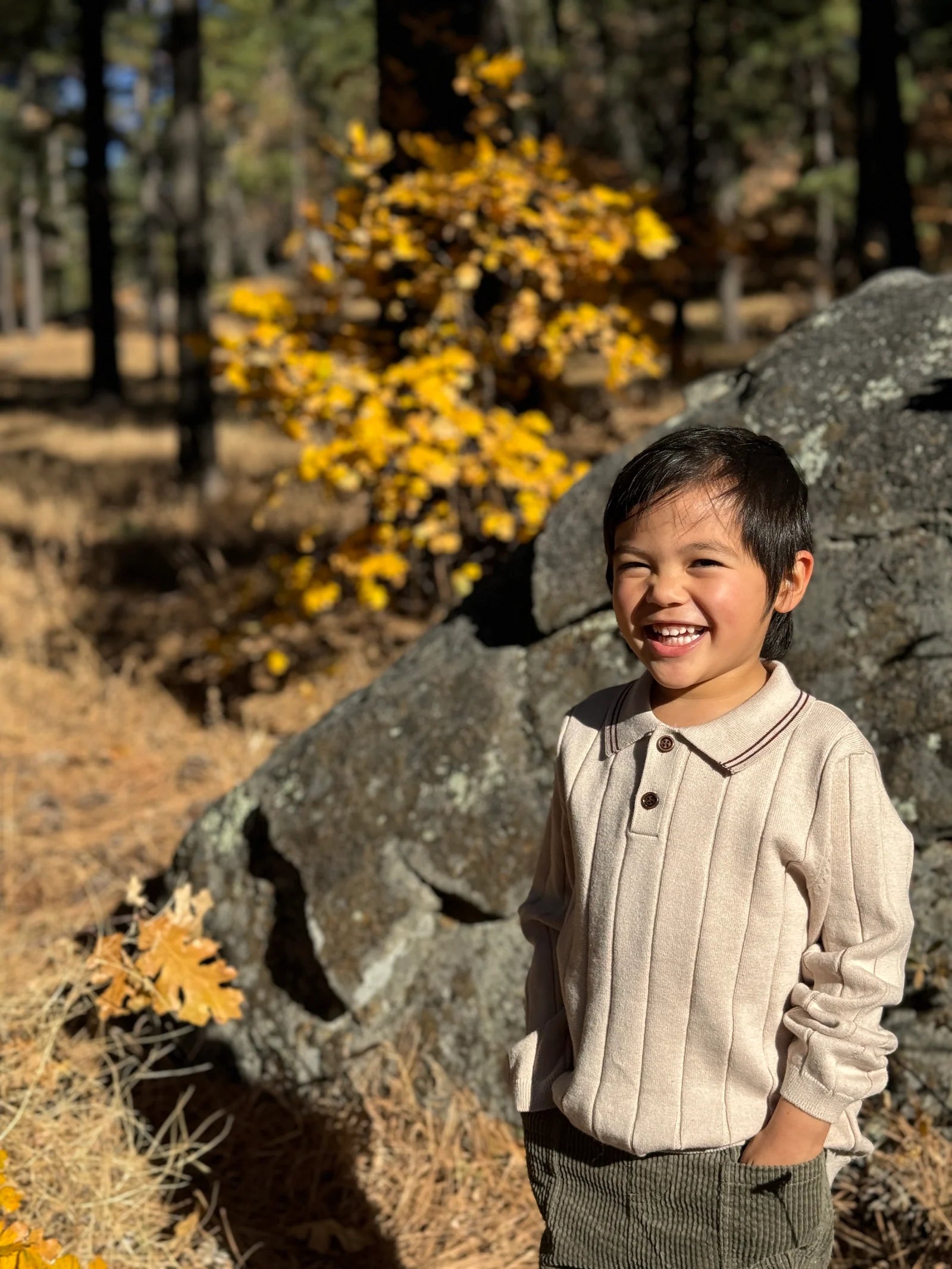 JAYDEN BEIGE KNITTED POLO
