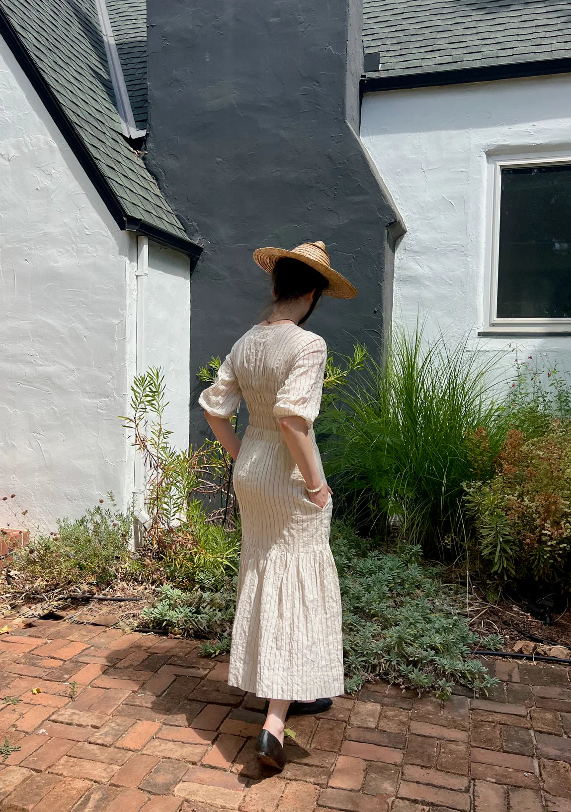 tea length dress - natural