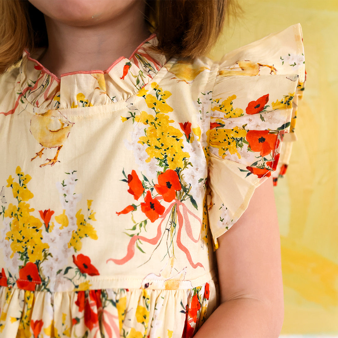Jennifer Dress - Yellow Chicks