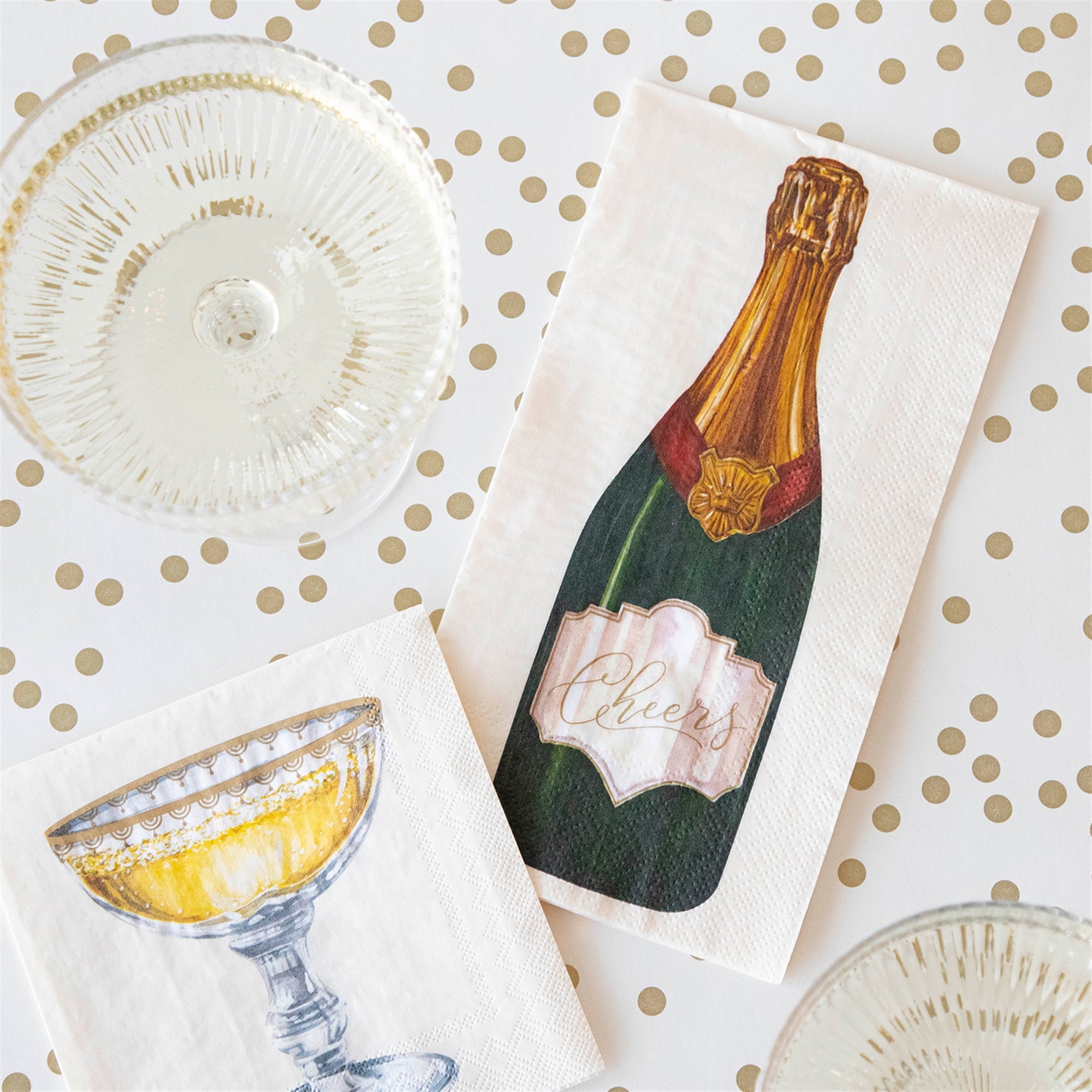 CHAMPAGNE GUEST NAPKIN - PACK OF 16
