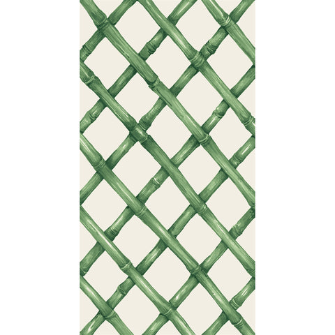 GREEN LATTICE GUEST NAPKIN - PACK OF 16