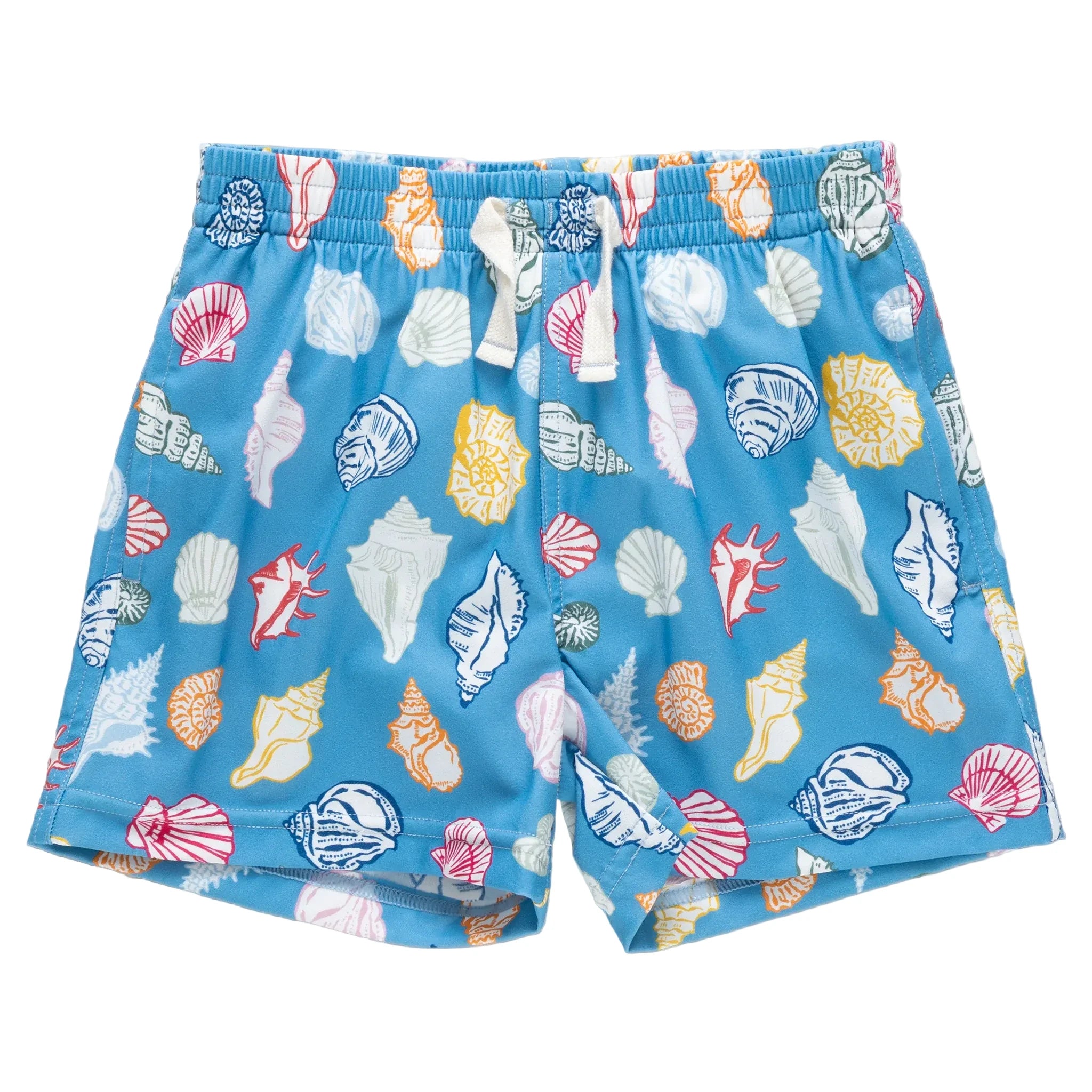 Boys Swim Trunk in Blue Seashells