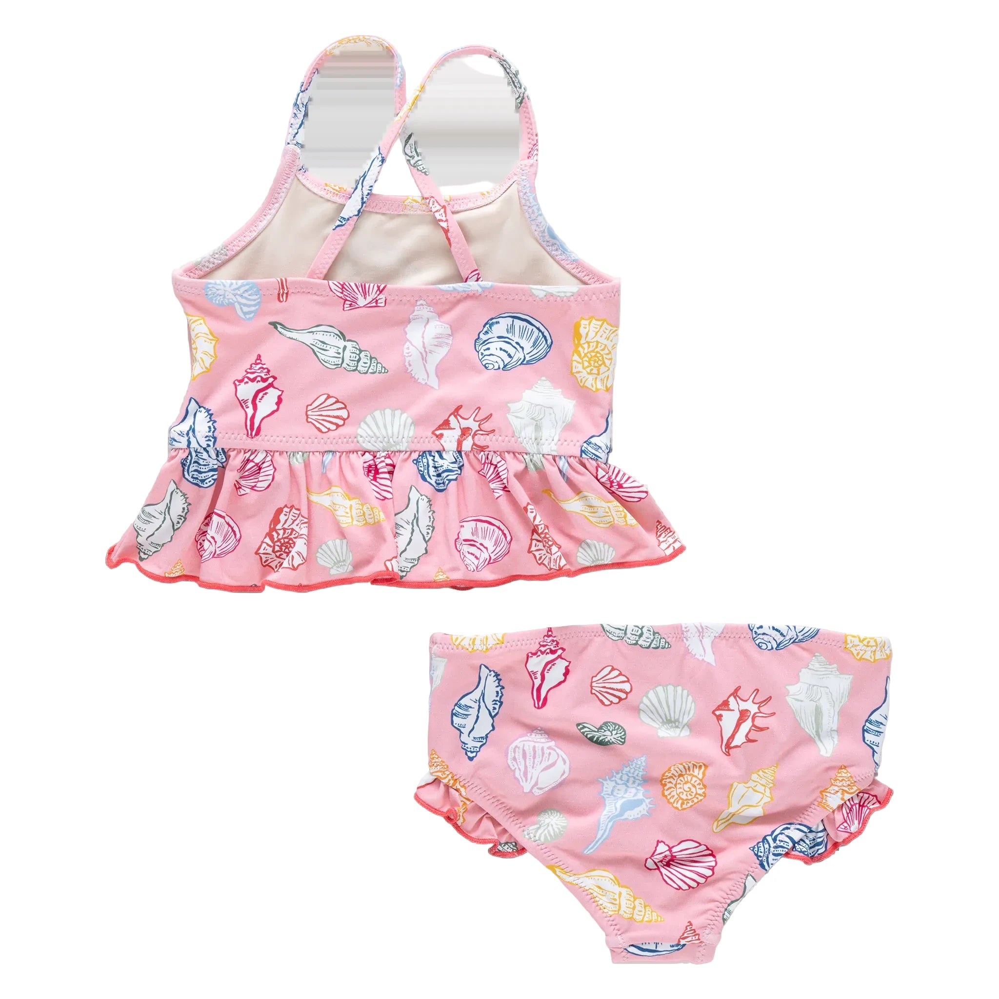 Girls Joy Tankini in Pink Seashells