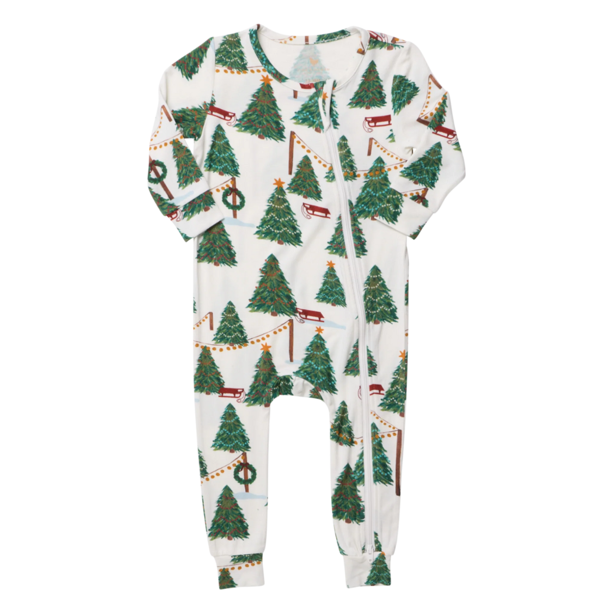 Christmas Tree Farm Bamboo Romper