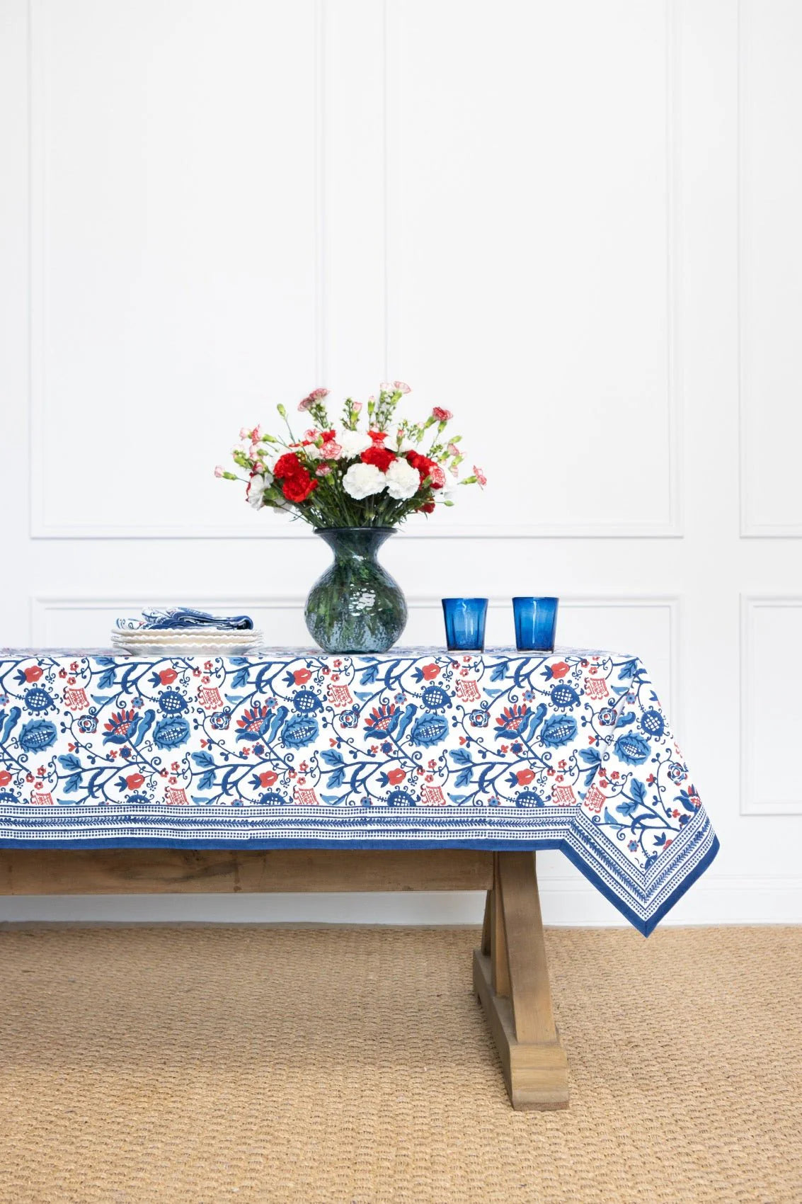 Con Con Red & Blue Tablecloth