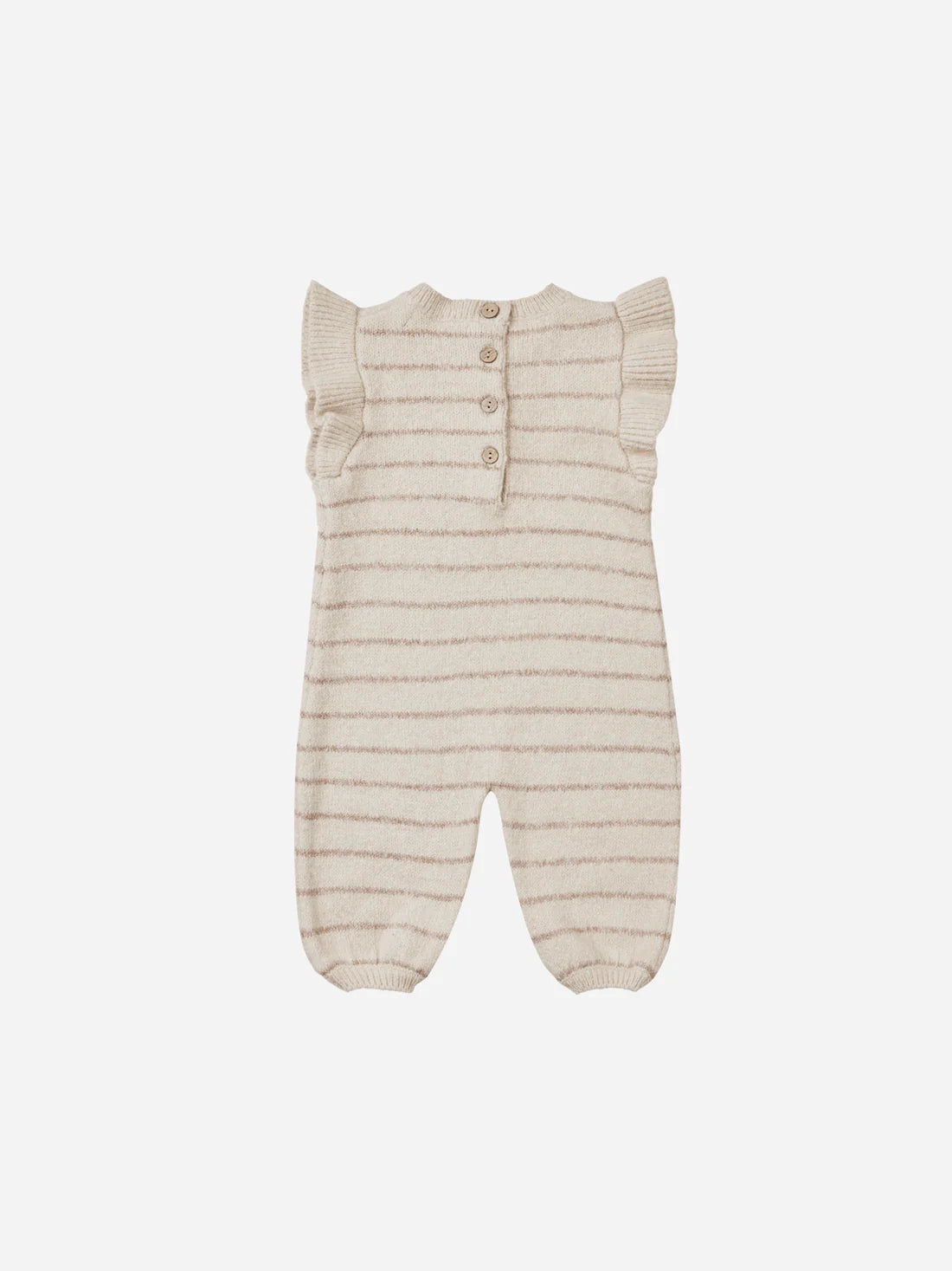 Mira Knit Romper Heathered Oat Stripe