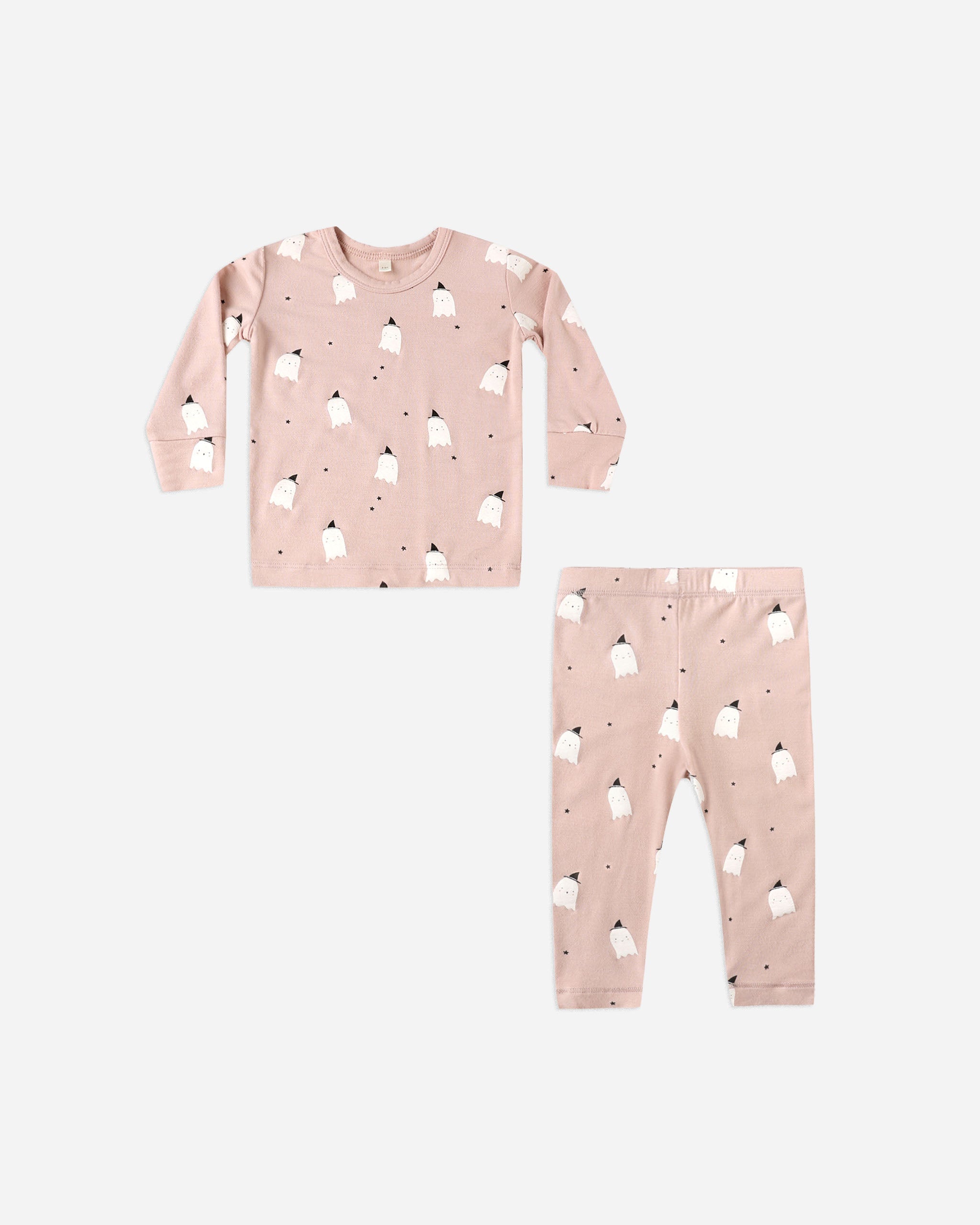 Bamboo Pajama Set Pink Ghosts or Bats