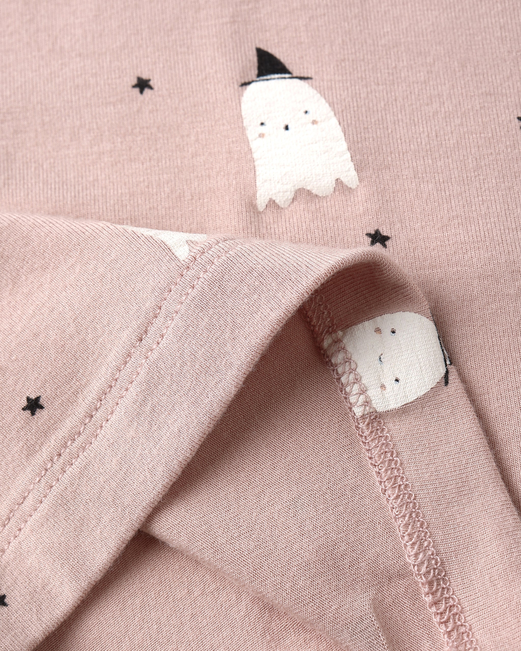 Bamboo Pajama Set Pink Ghosts or Bats