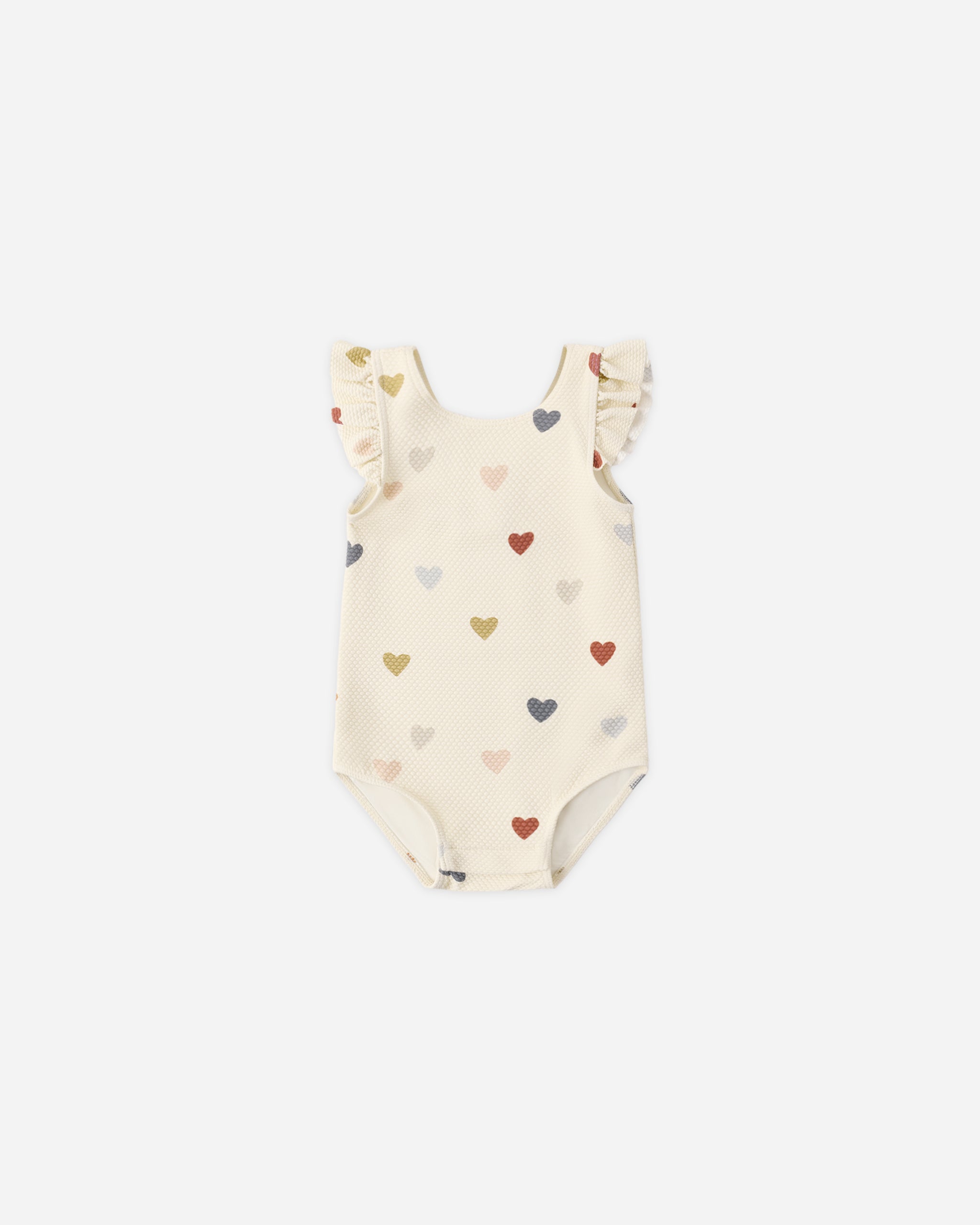 Scoop Back One-Piece Swimsuit Confetti Hearts