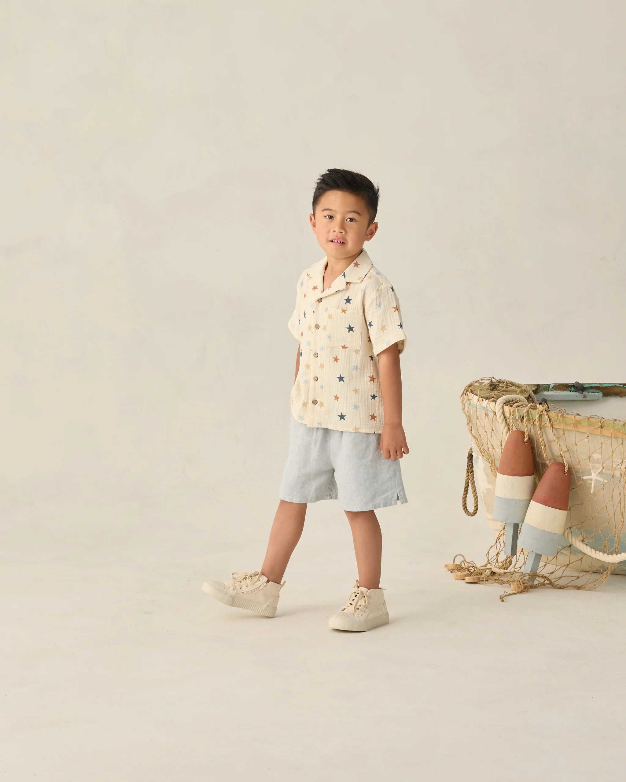 Lapel Collar Shirt Stars