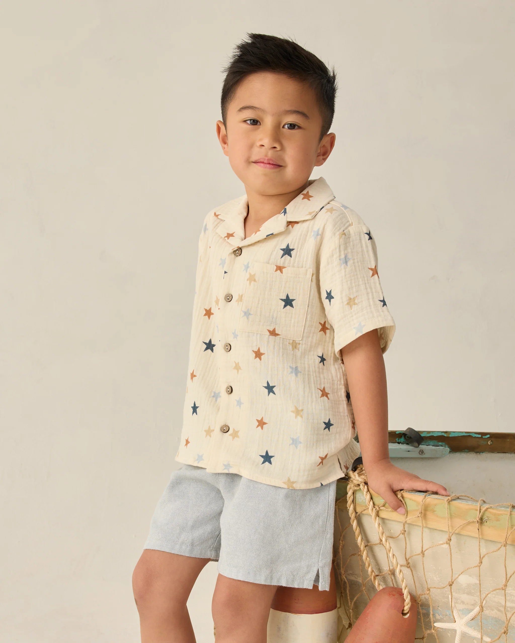 Lapel Collar Shirt Stars