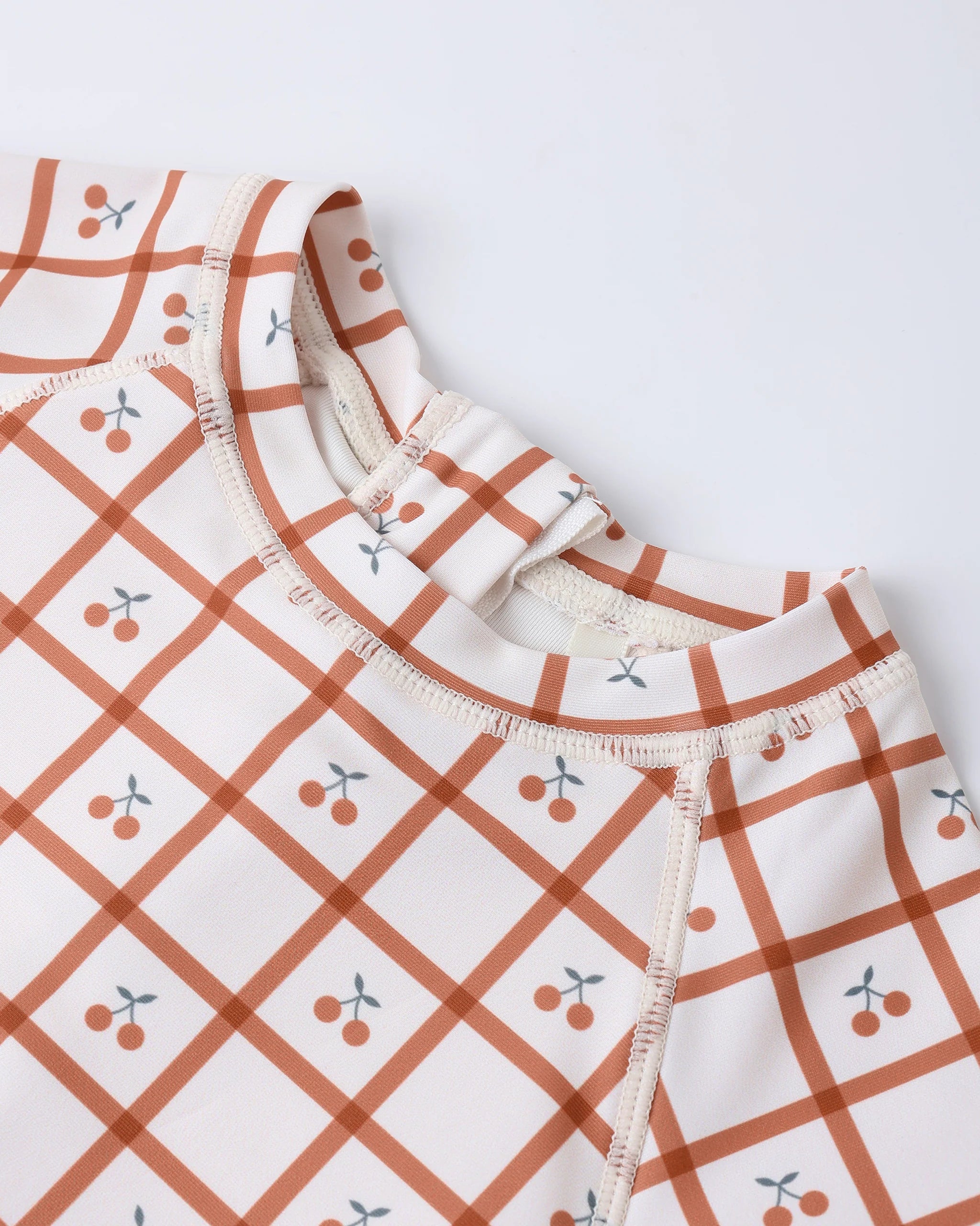 Delphine Rashguard One-Piece Cherry Check