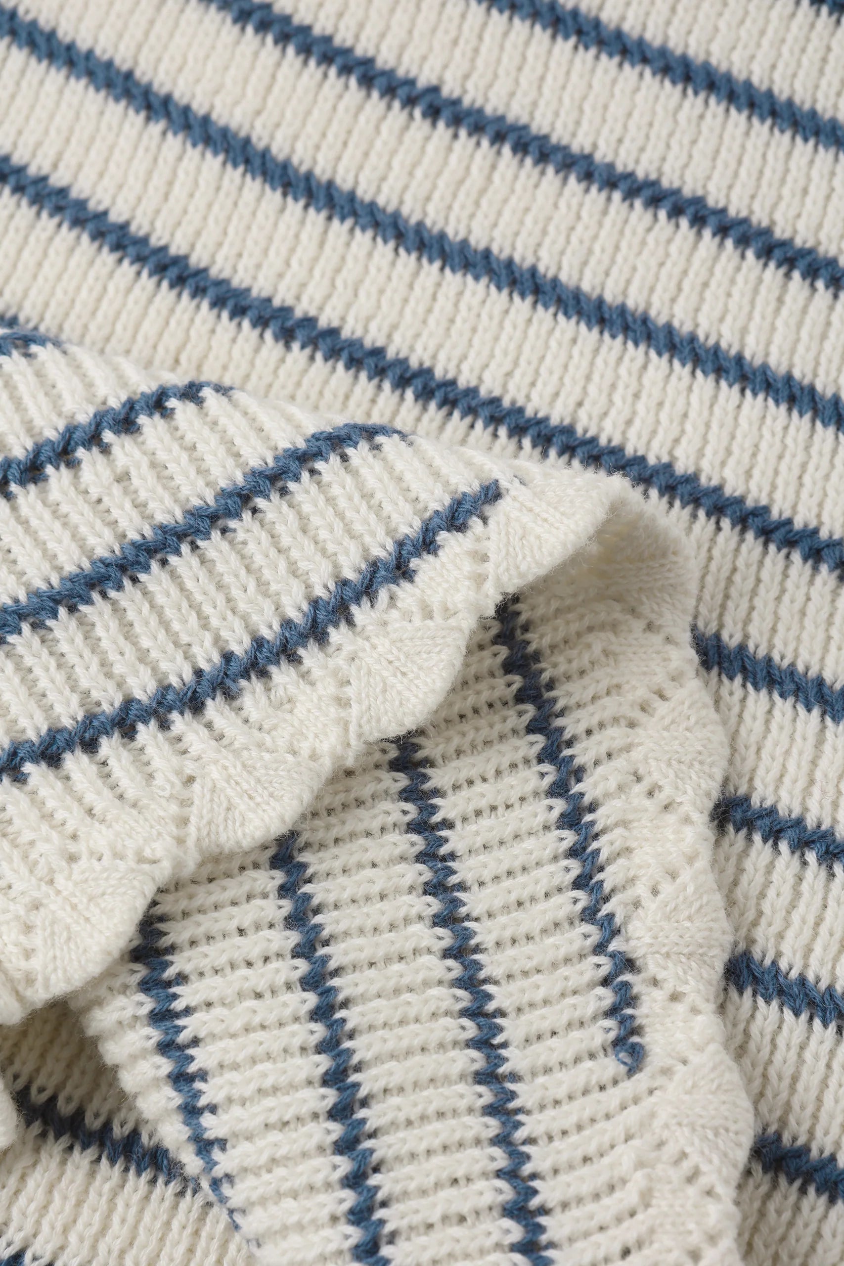 Teen Knit Vest Set Marine Stripe