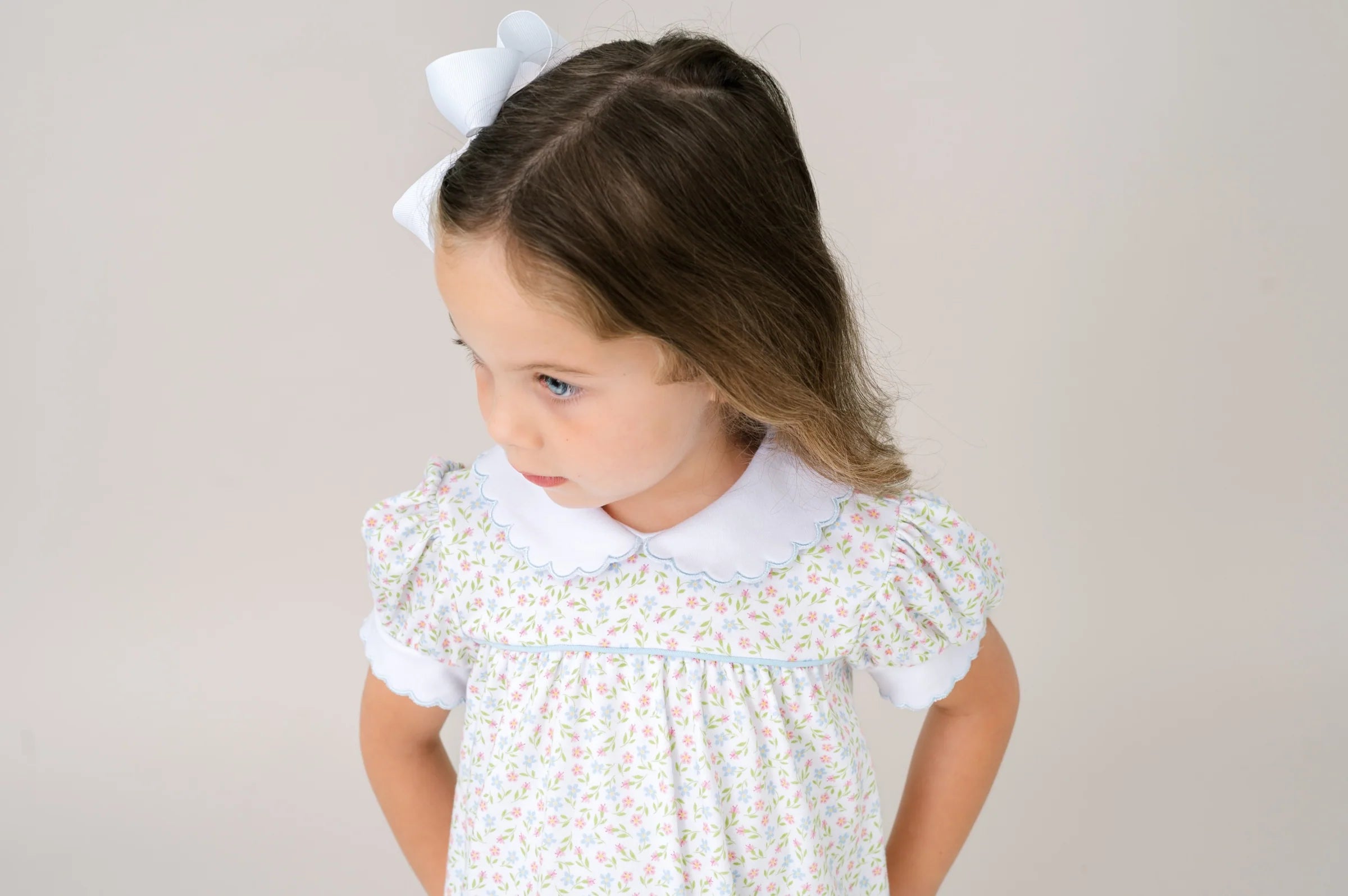 Special Moments Dress Fairhope Floral, Bluffton Blue