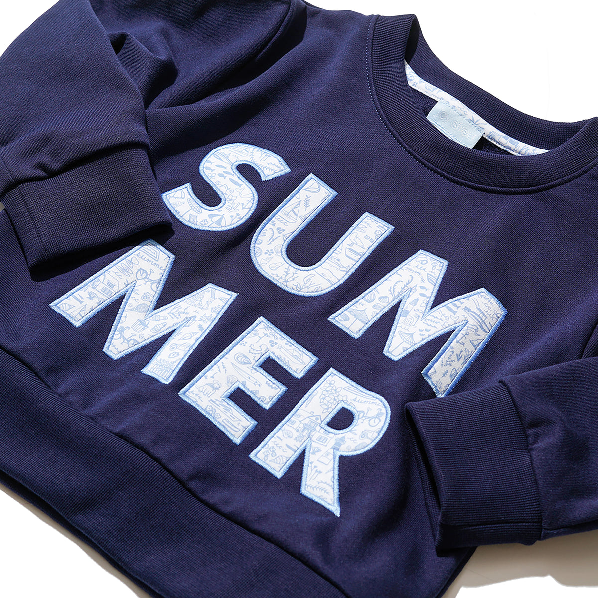 Seaside Summer Kids Crewneck Sweatshirt